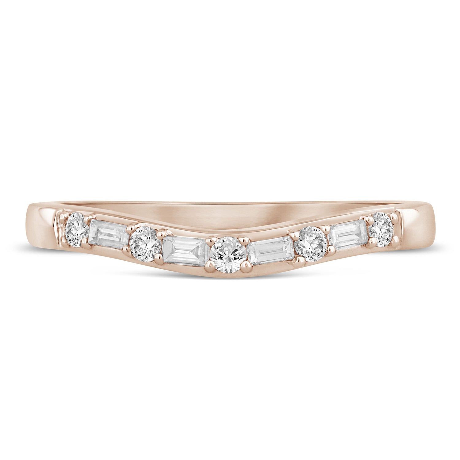 Diamond Contour Band in 14K Rose Gold (1/5 ct. tw.)