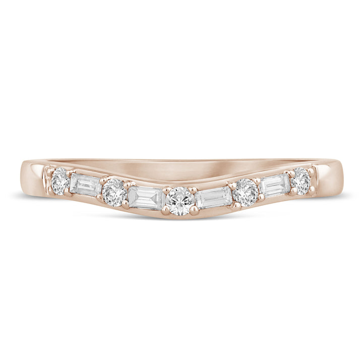 Diamond Contour Band in 14K Rose Gold (1/5 ct. tw.)