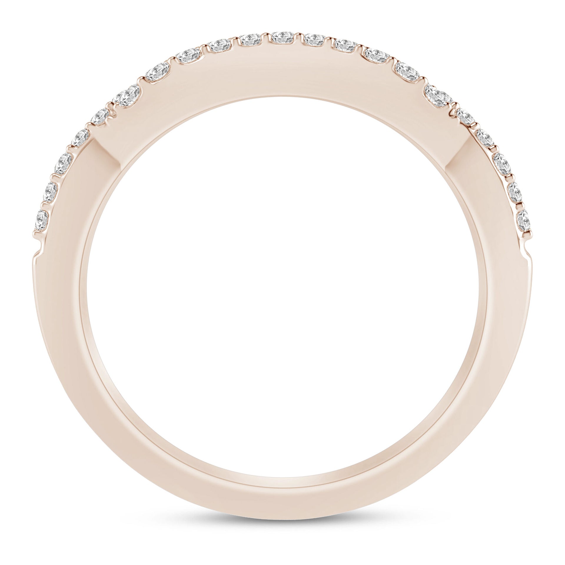Diamond Twist Contour Band in 14K Rose Gold (1/5 ct. tw.)