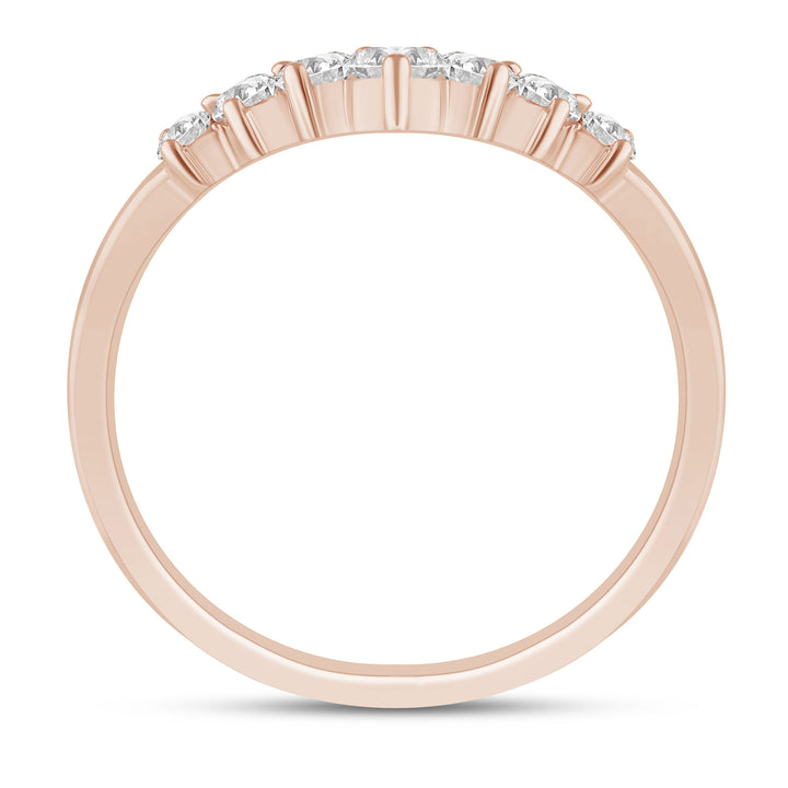 Diamond Chevron Contour Band in 14K Rose Gold (1/2 ct. tw.)