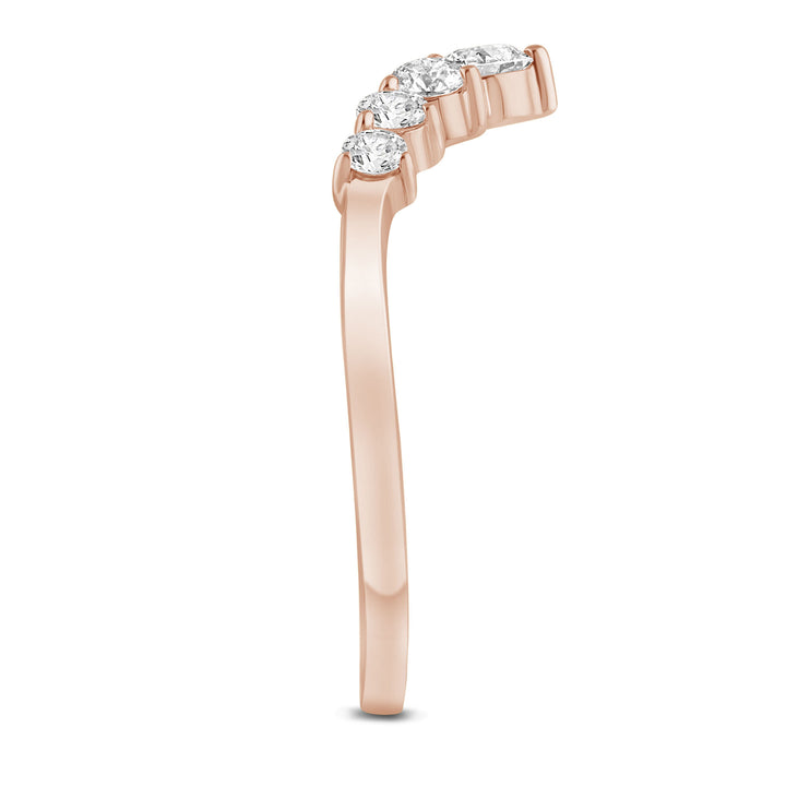 Diamond Chevron Contour Band in 14K Rose Gold (1/2 ct. tw.)