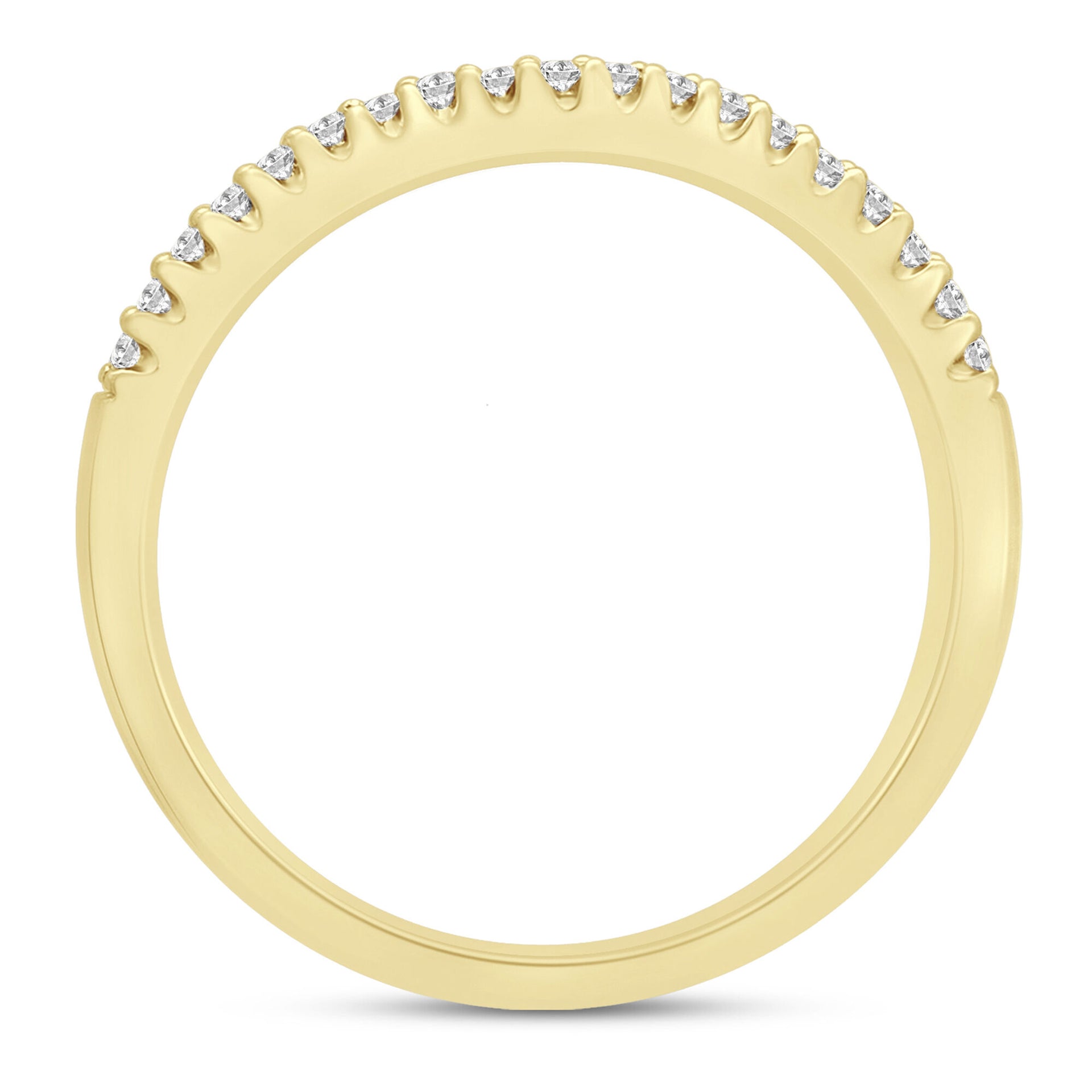 Diamond Contour Band in 14K Yellow Gold (1/8 ct. tw.)