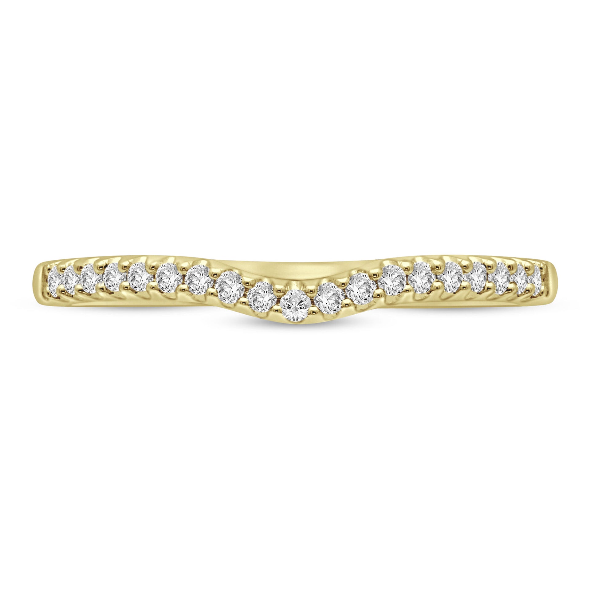 Diamond Contour Band in 14K Yellow Gold (1/8 ct. tw.)