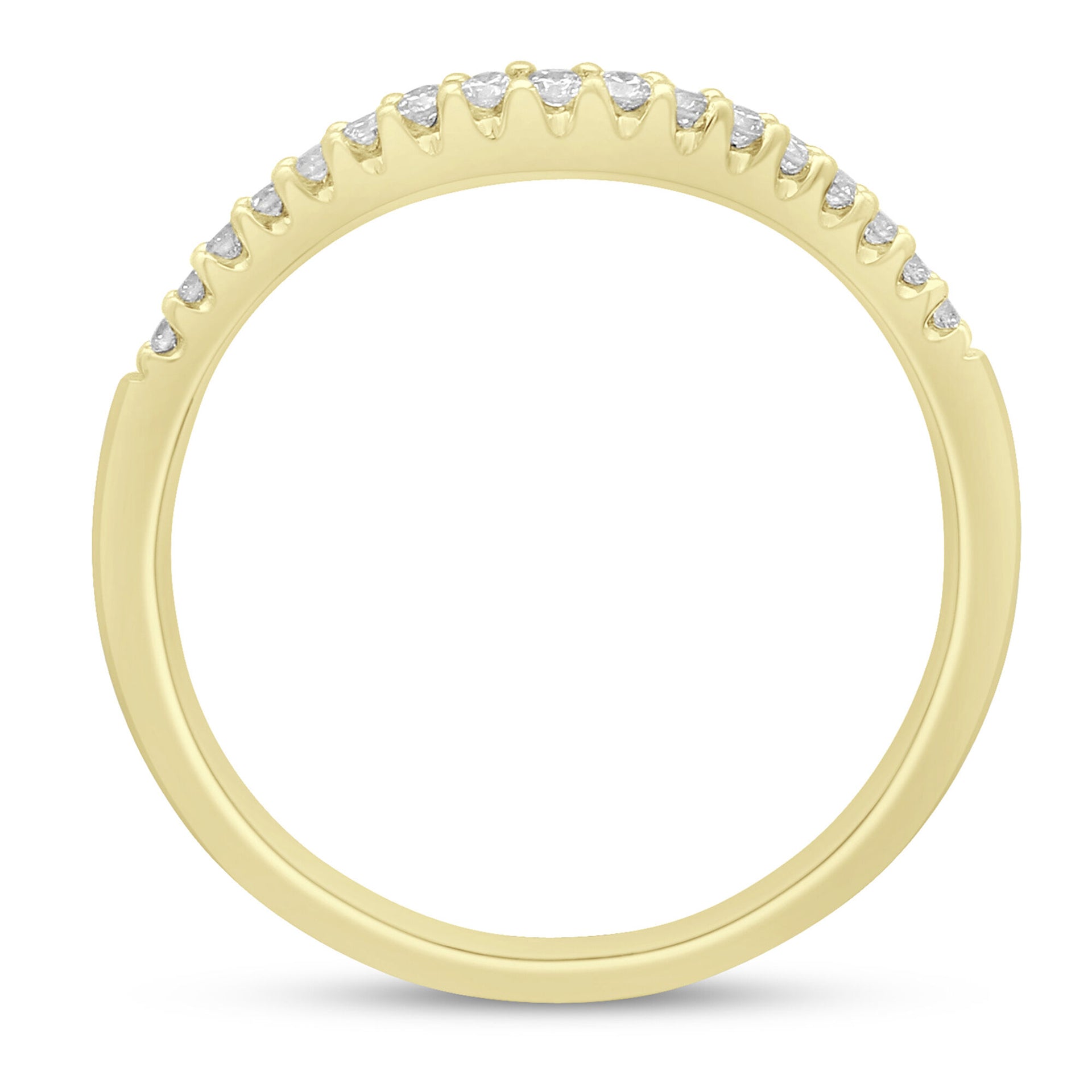 Diamond Contour Band in 14K Yellow Gold (1/7 ct. tw.)