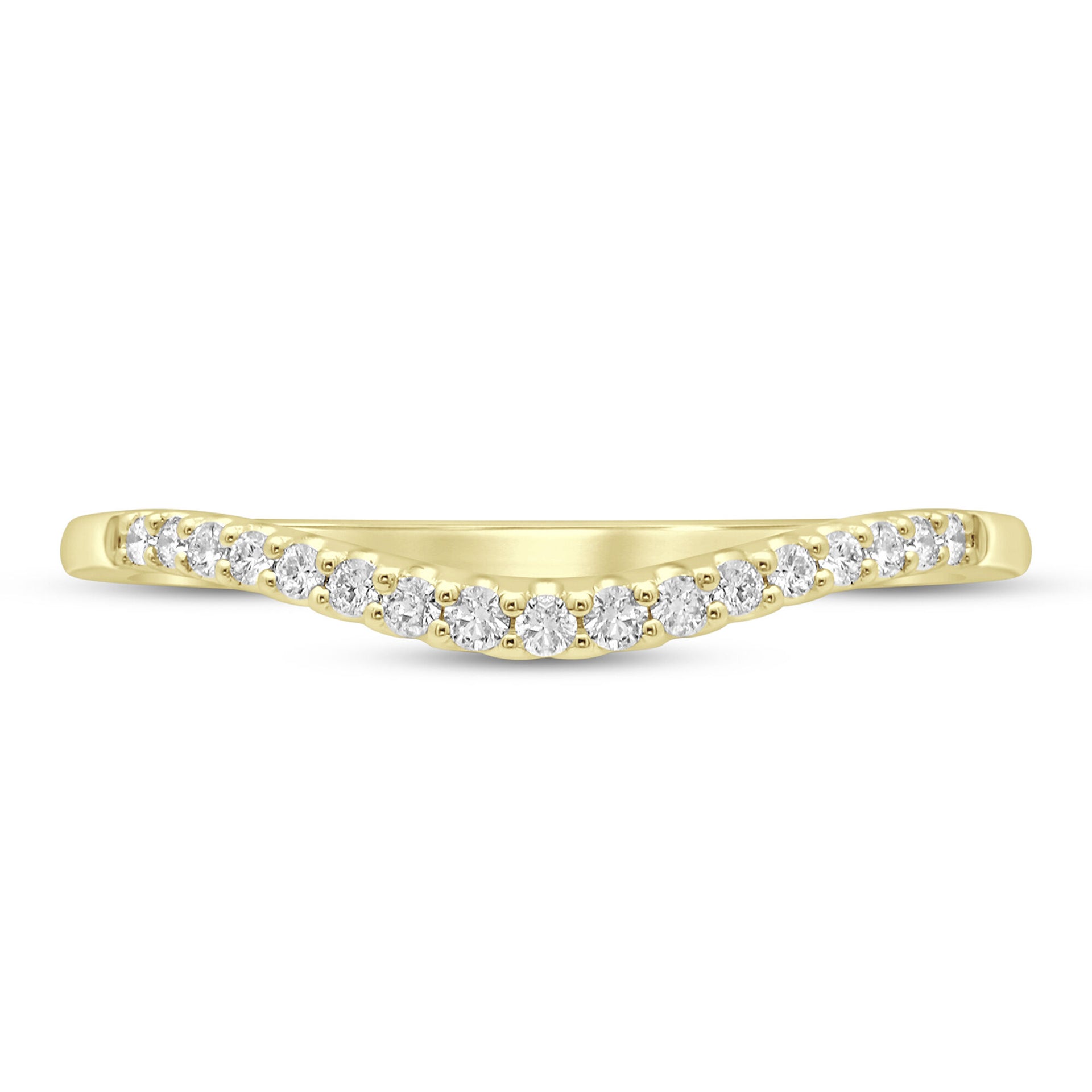 Diamond Contour Band in 14K Yellow Gold (1/7 ct. tw.)