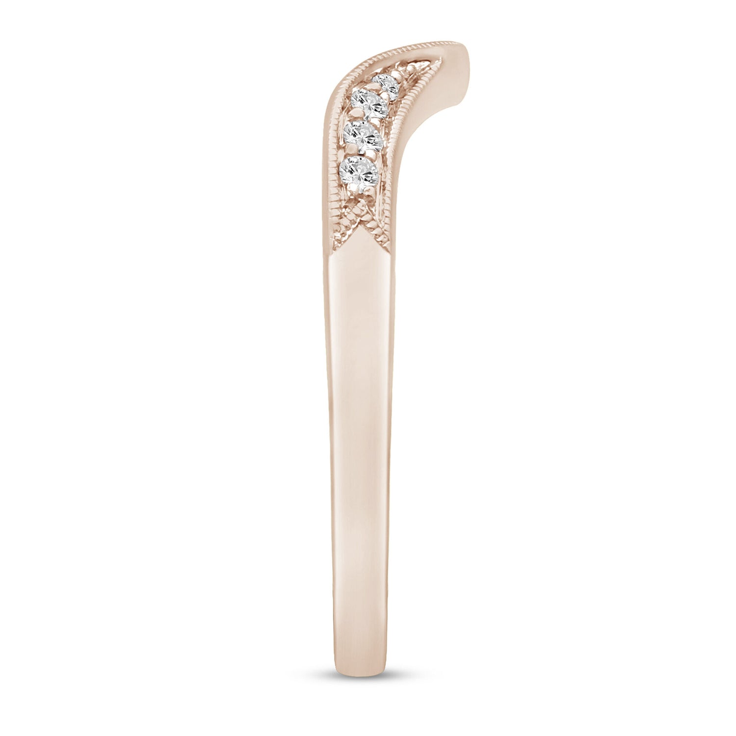 Diamond Contour Band in 14K Rose Gold (1/7 ct. tw.)