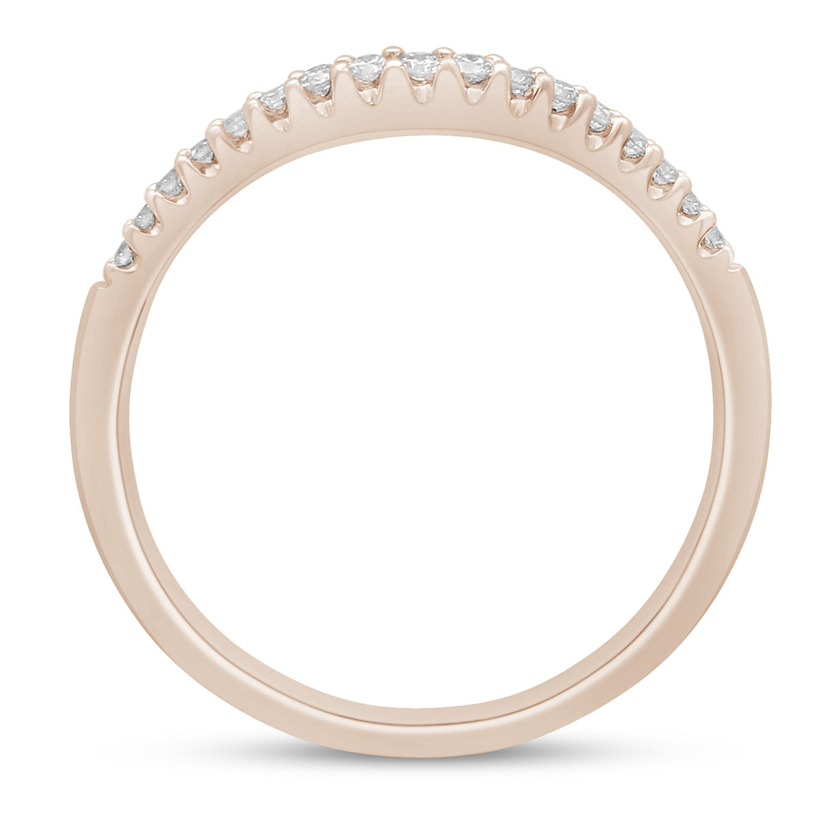 Diamond Contour Band in 14K Rose Gold (1/7 ct. tw.)