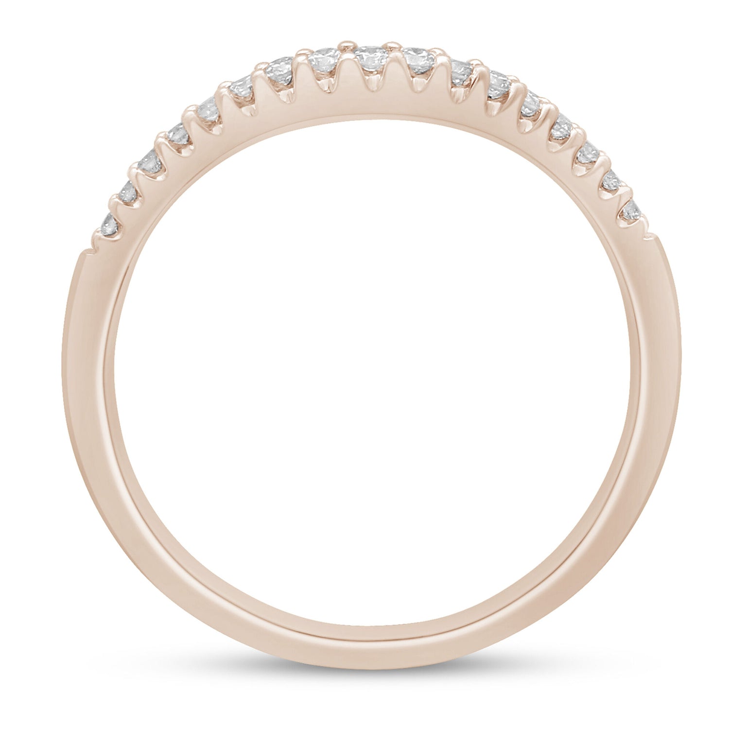 Diamond Contour Band in 14K Rose Gold (1/7 ct. tw.)