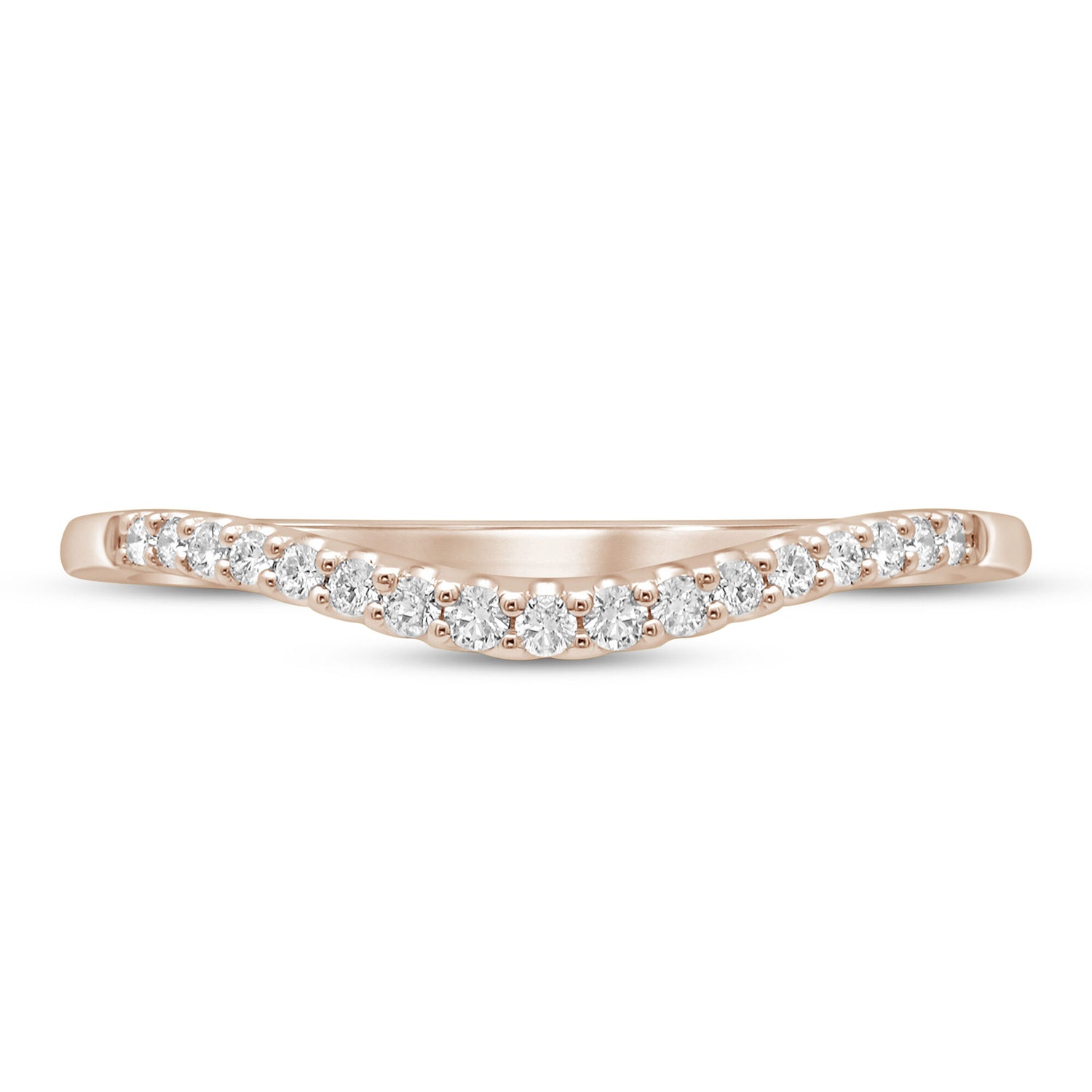 Diamond Contour Band in 14K Rose Gold (1/7 ct. tw.)
