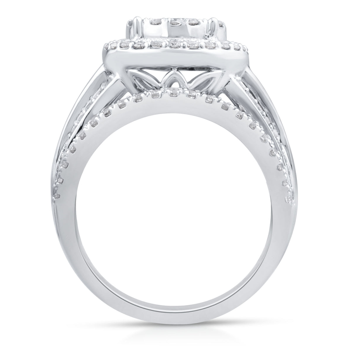 Composite Diamond Engagement Ring in 10K White Gold (1 1/2 ct. tw.)