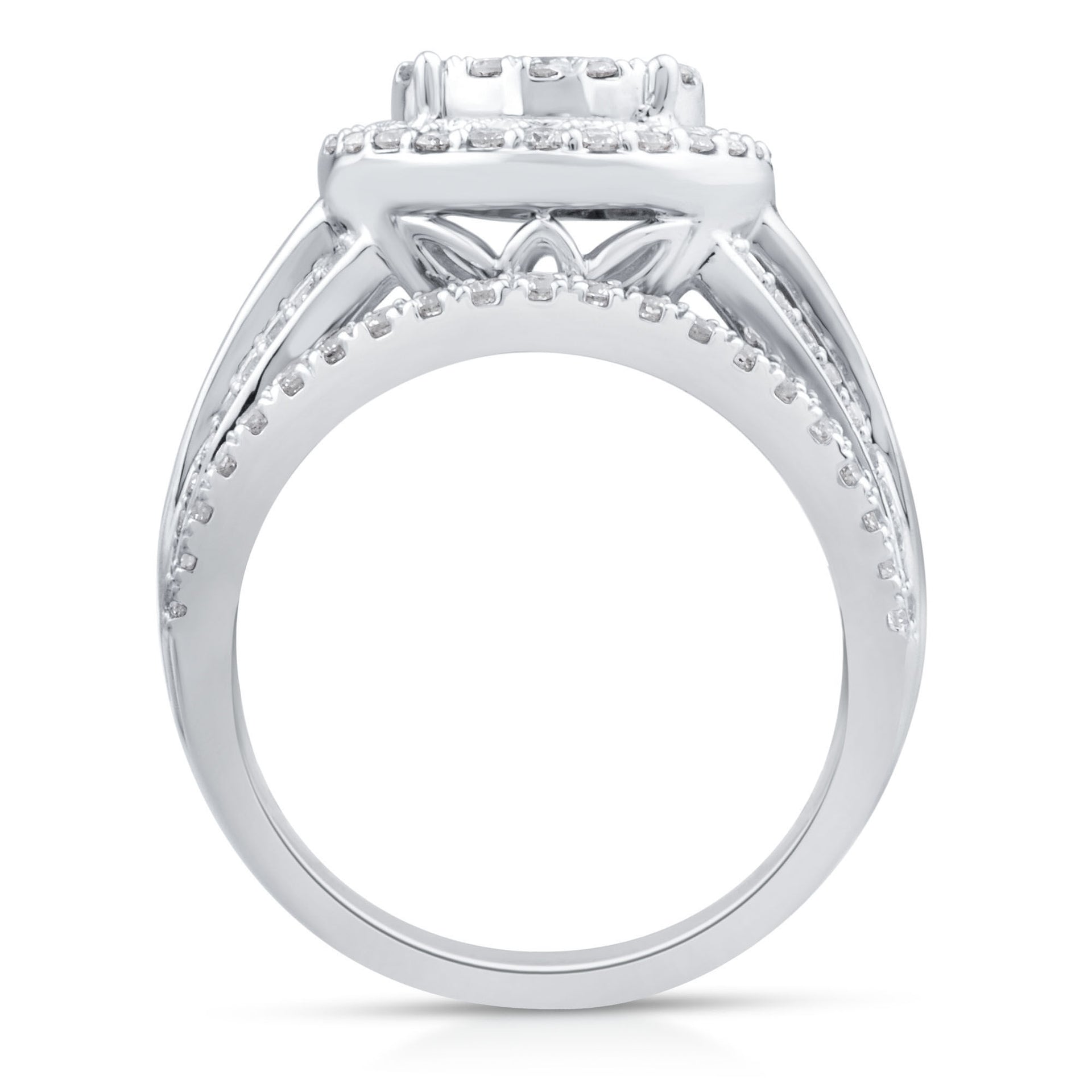 Composite Diamond Engagement Ring in 10K White Gold (1 1/2 ct. tw.)
