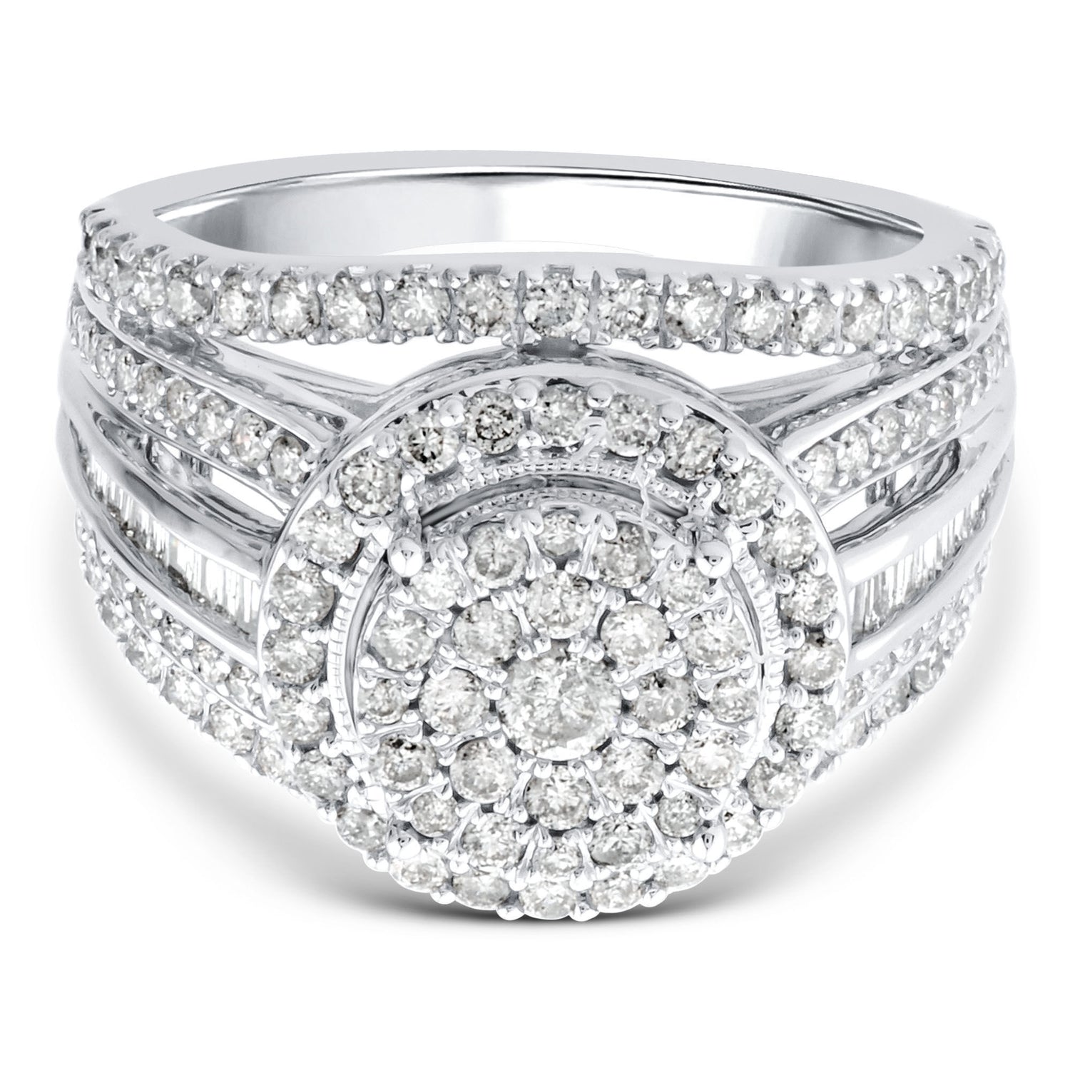 Composite Diamond Engagement Ring in 10K White Gold (1 1/2 ct. tw.)