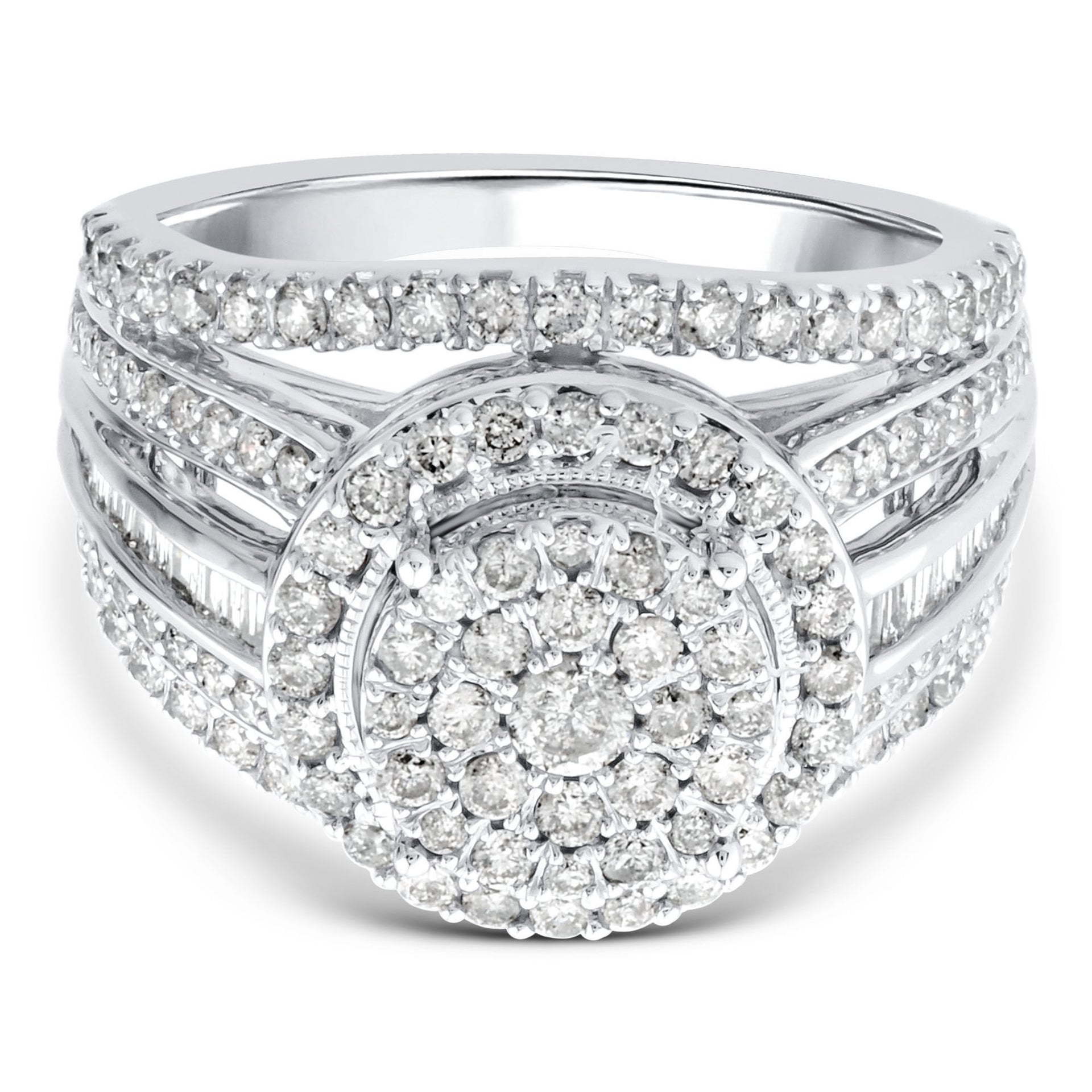 Composite Diamond Engagement Ring in 10K White Gold (1 1/2 ct. tw.)