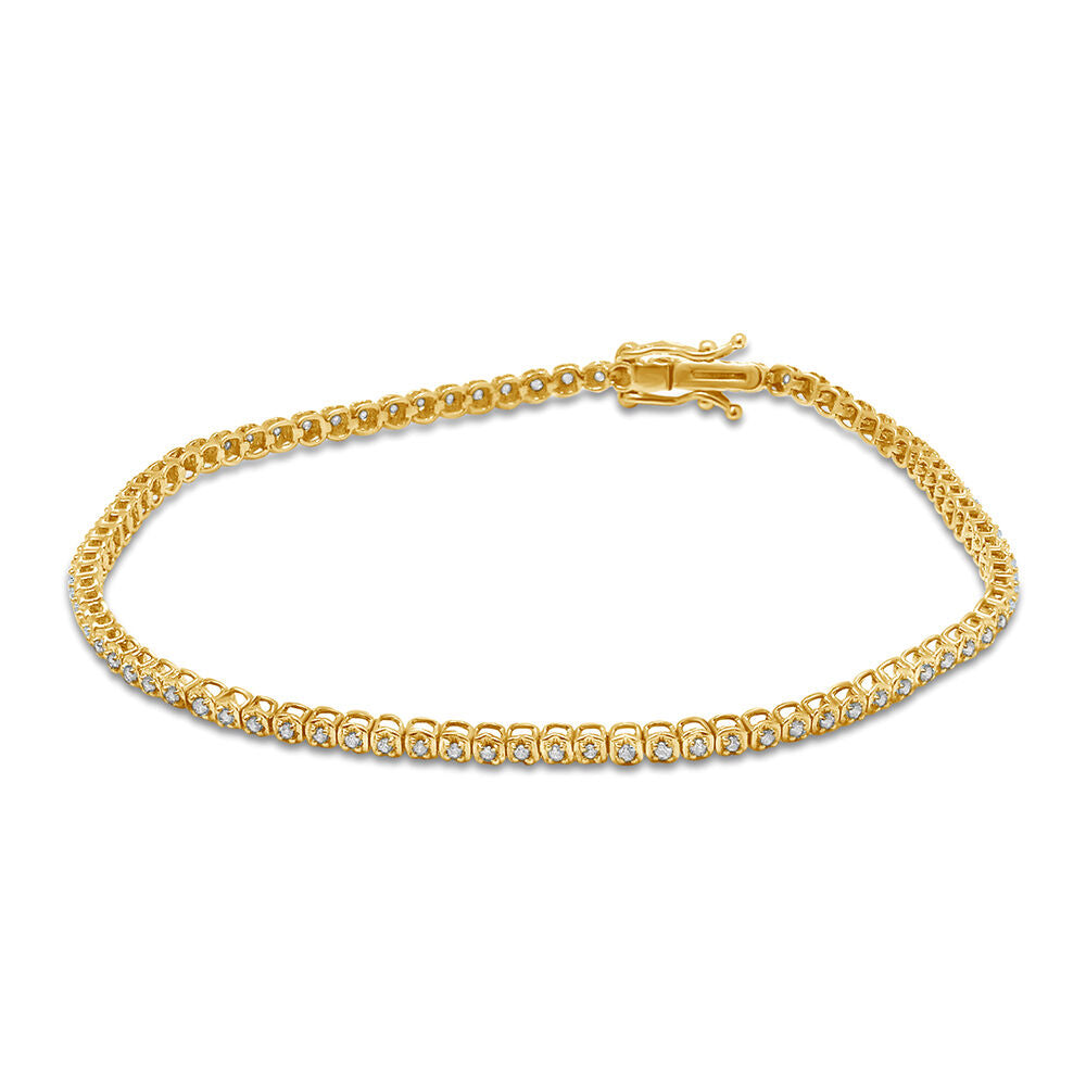 1/4 ct. tw. Diamond Tennis Bracelet in 10K Yellow Gold