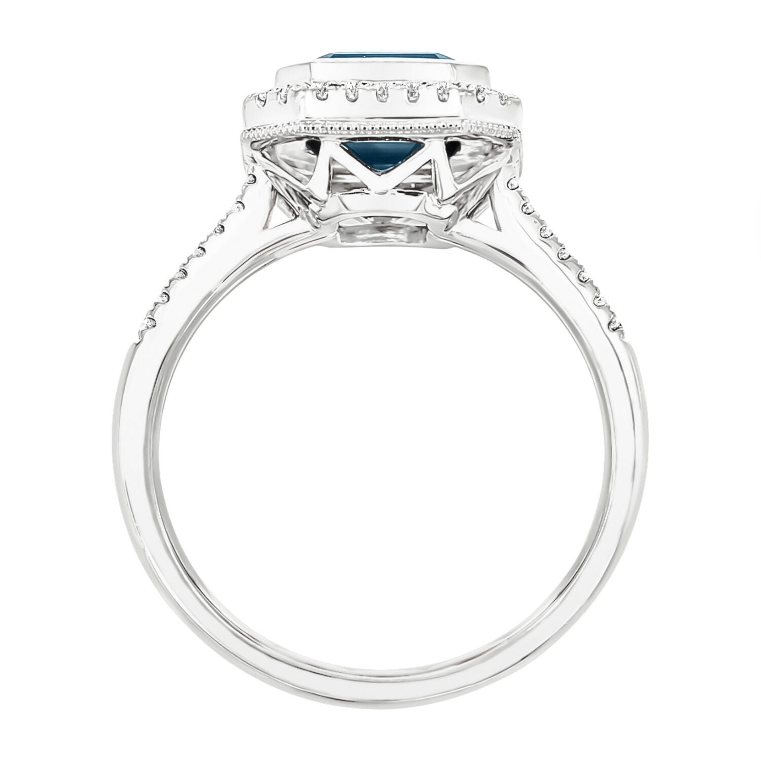 Alexandrite and Lab-Created Diamond Ring in 10K White Gold (1/5 ct. tw.)