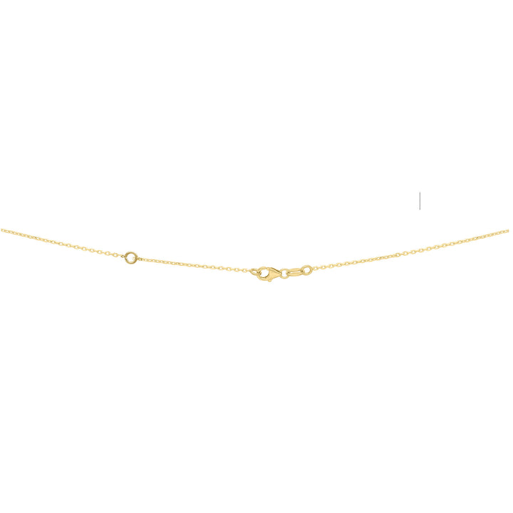 Tri-Color Stationed Bead Chain in 14K Gold