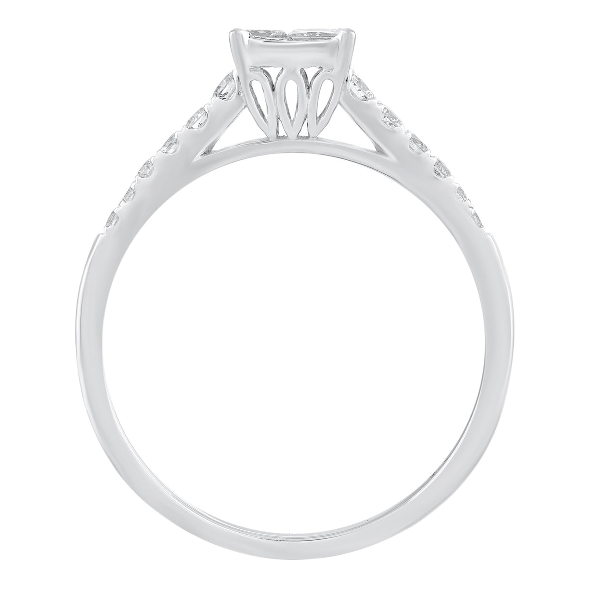 Diamond Engagement Ring in 10K White Gold (1/2 ct. tw.)