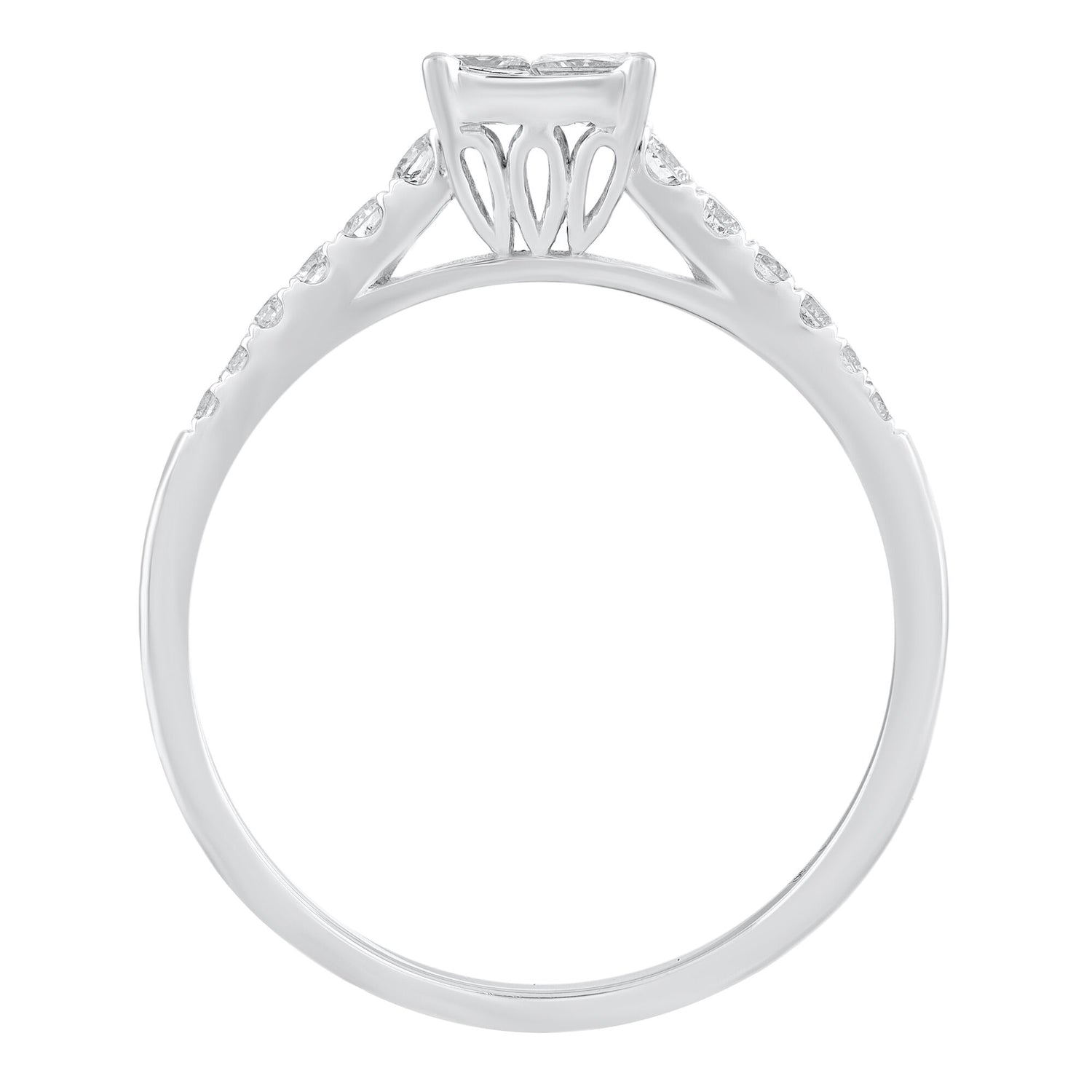 Diamond Engagement Ring in 10K White Gold (1/2 ct. tw.)