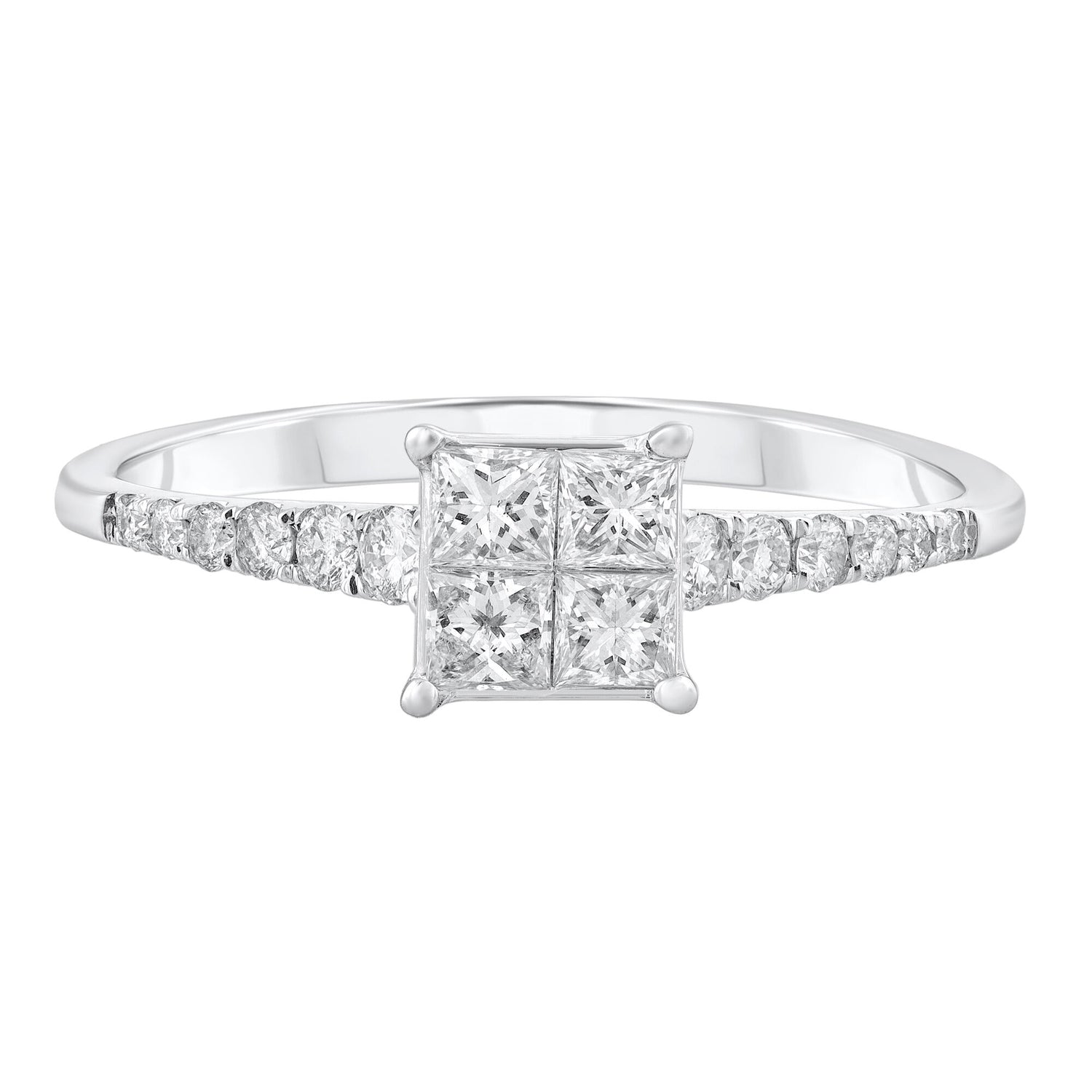 Diamond Engagement Ring in 10K White Gold (1/2 ct. tw.)
