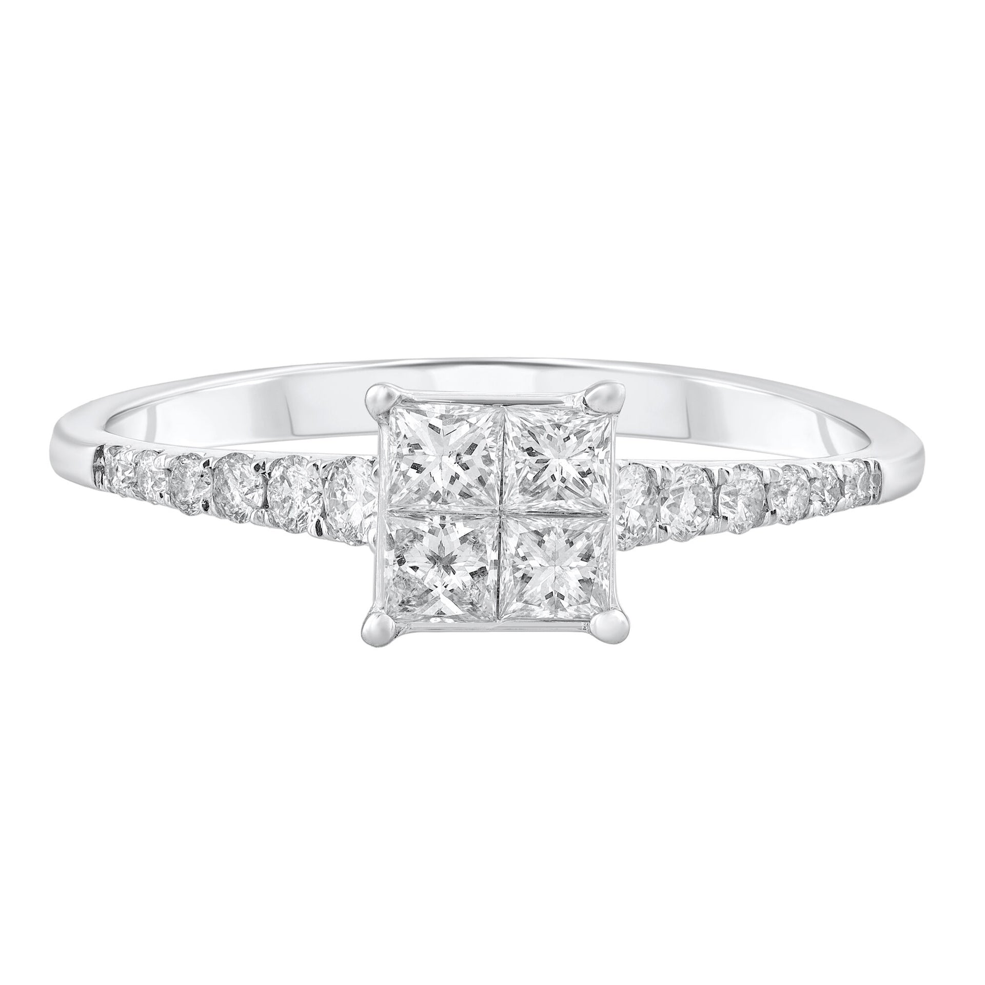 Diamond Engagement Ring in 10K White Gold (1/2 ct. tw.)