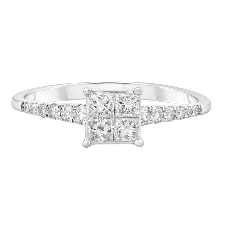 Diamond Engagement Ring in 10K White Gold (1/2 ct. tw.)