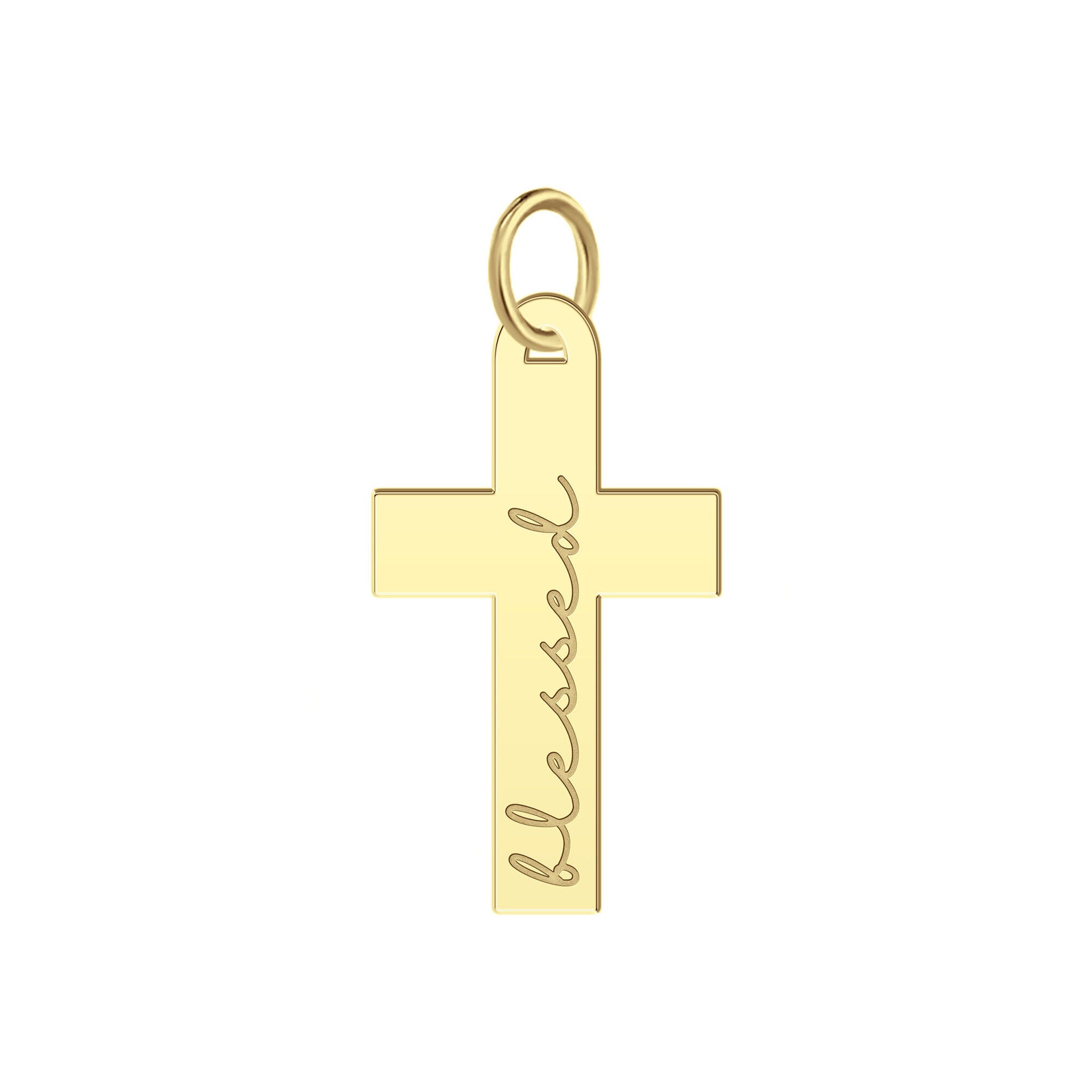 Cross Charm in 10K Yellow Gold