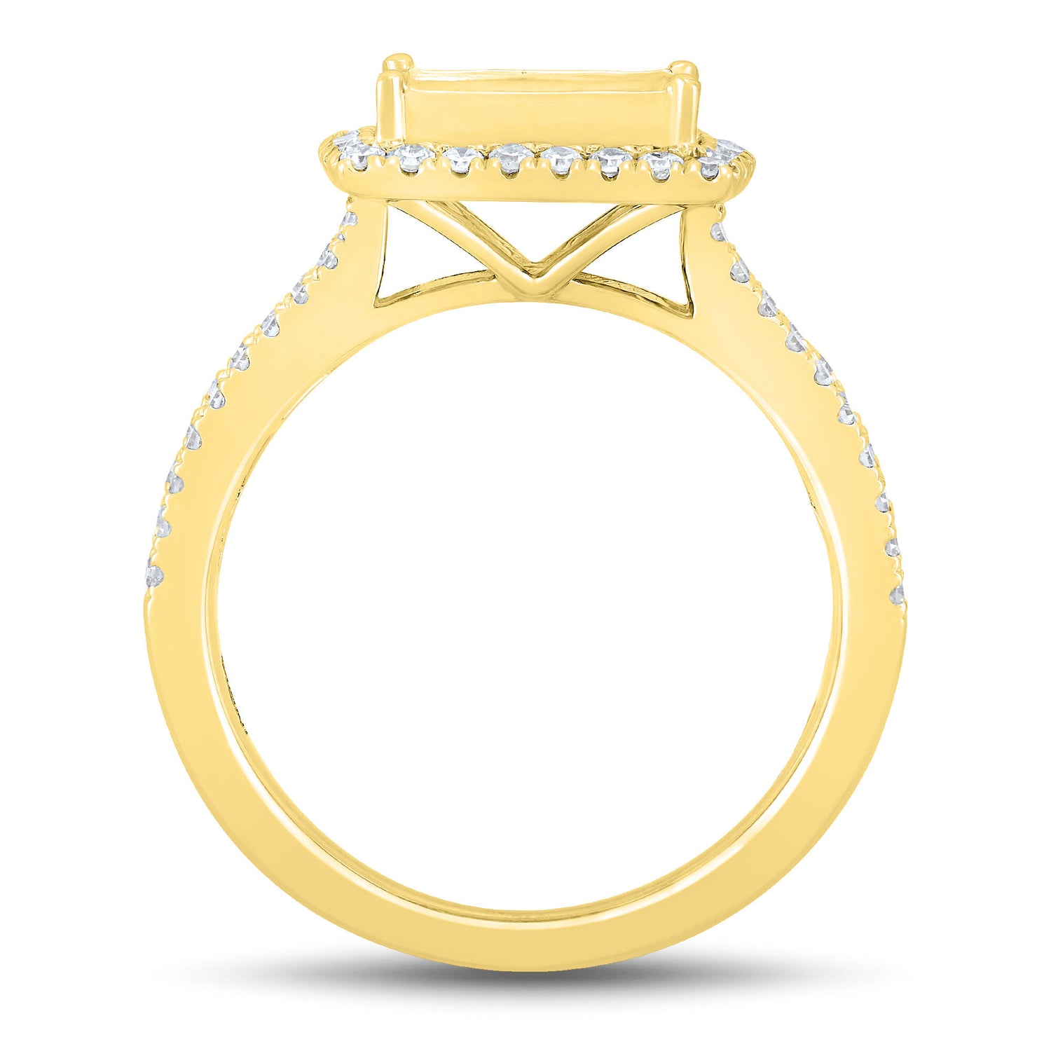 Composite Diamond Engagement Ring in 10K Yellow Gold (2 ct. tw.)
