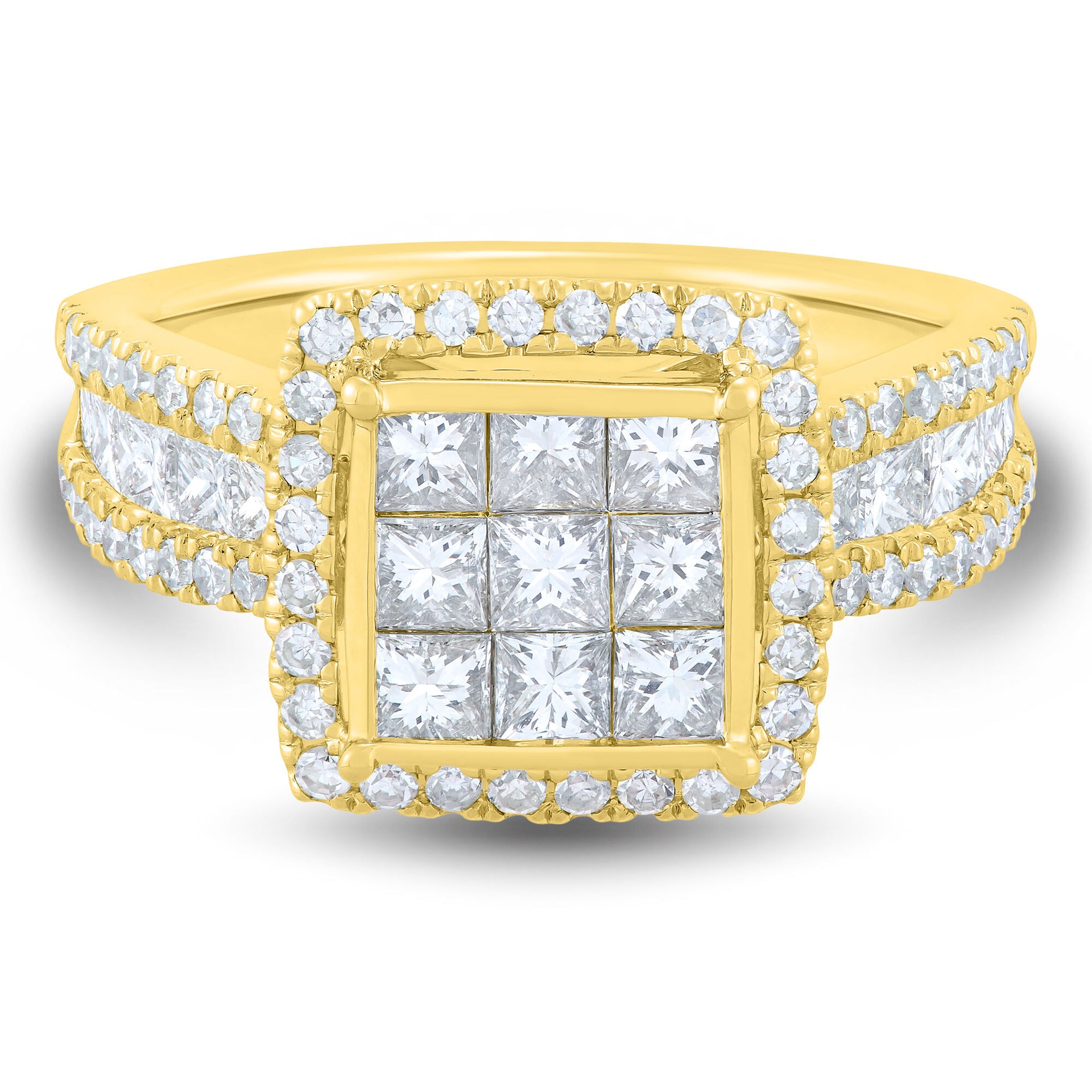 Composite Diamond Engagement Ring in 10K Yellow Gold (2 ct. tw.)
