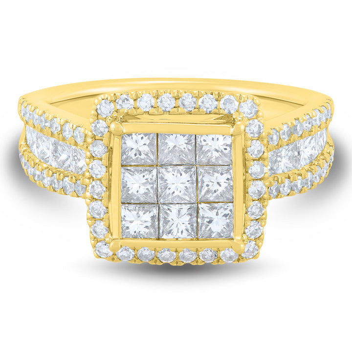 Composite Diamond Engagement Ring in 10K Yellow Gold (2 ct. tw.)