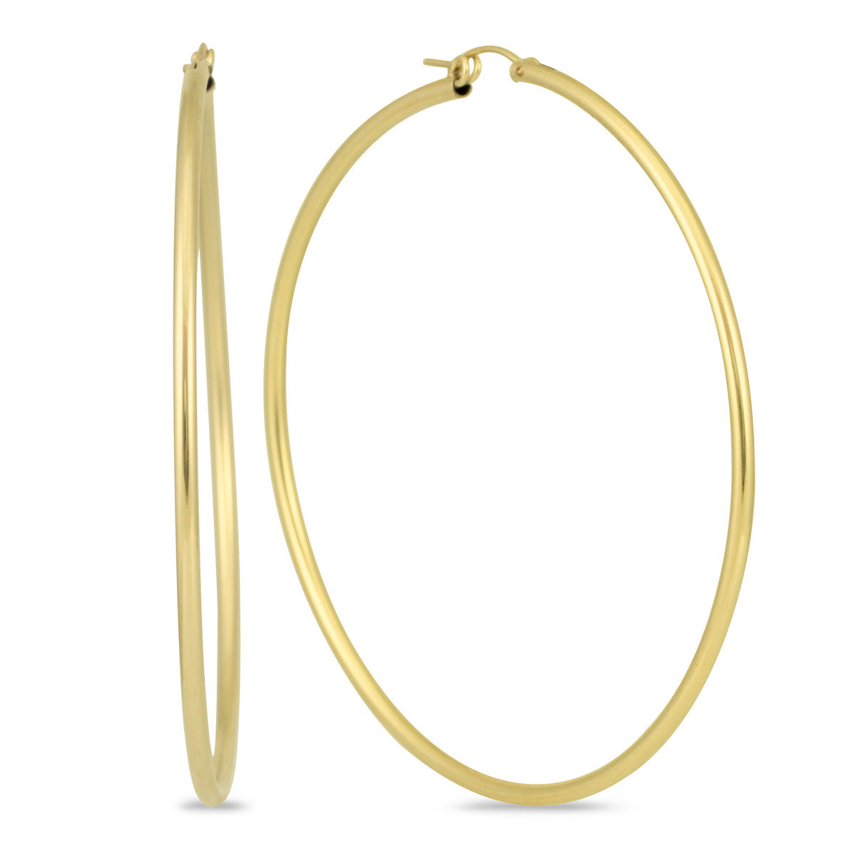 14K Filled Hoop Earrings 76Mm