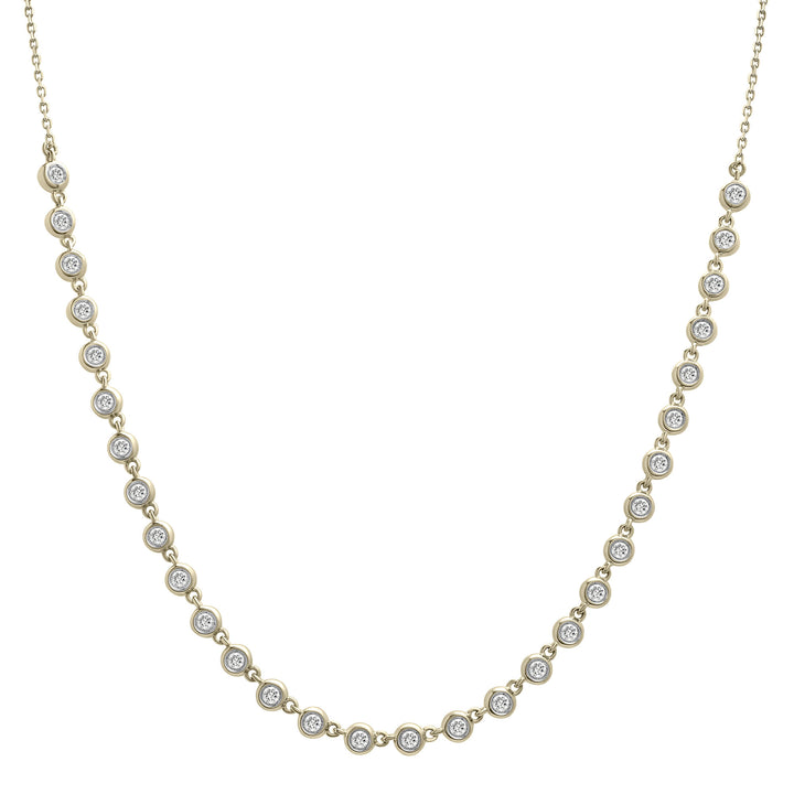 Diamond Bezel Necklace in 10K Yellow Gold (1 ct. tw.)