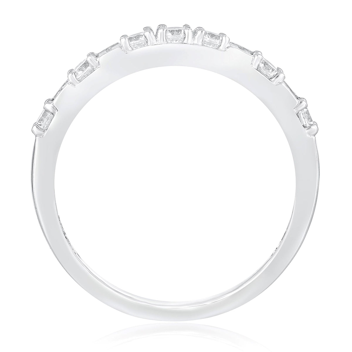 Diamond Wedding Band in 10K White Gold (1/2 ct. tw.)