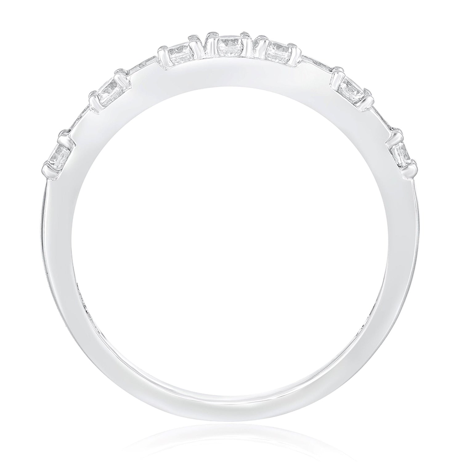 Diamond Wedding Band in 10K White Gold (1/2 ct. tw.)