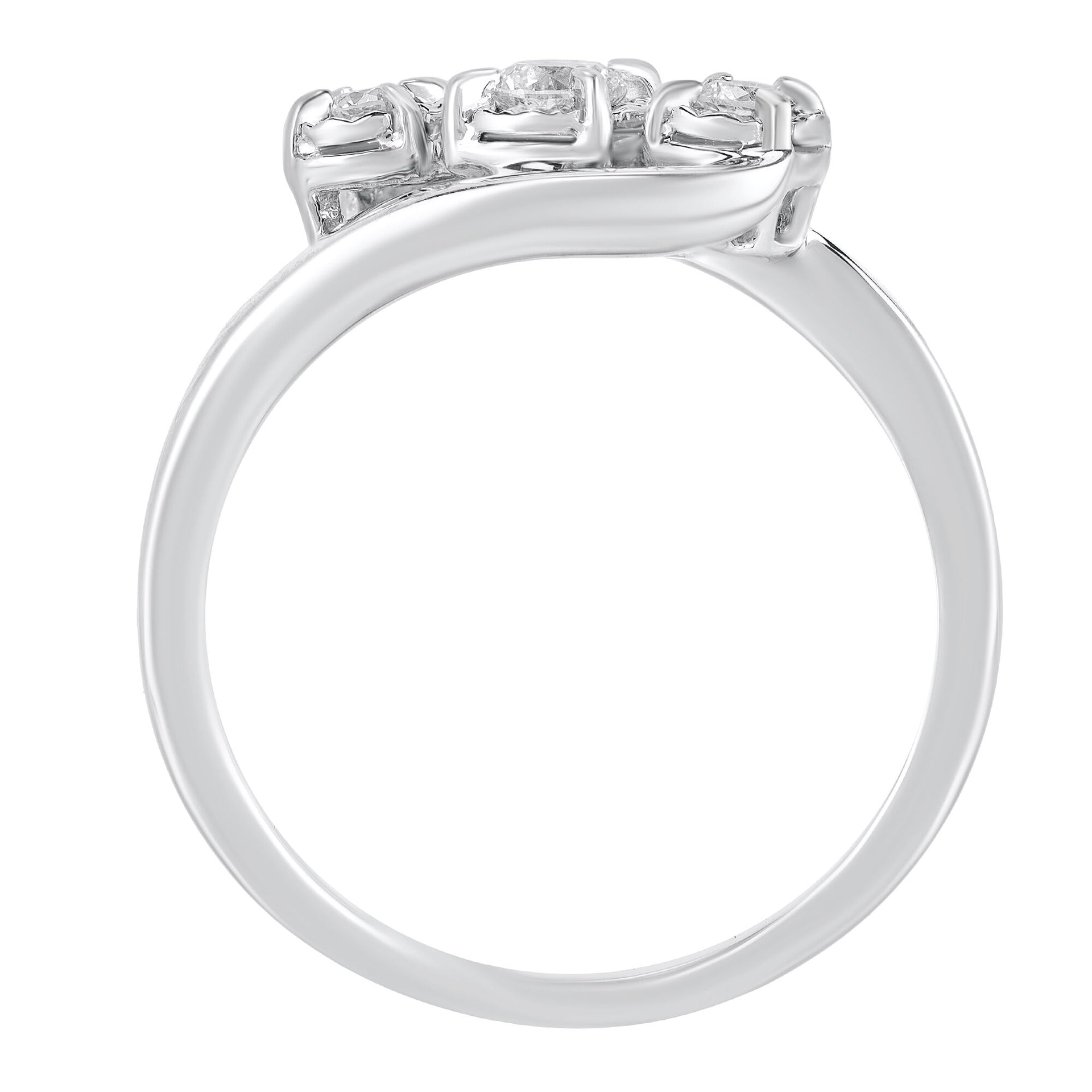 Three-Stone Diamond Ring in 10K White Gold (1/4 ct. tw.)