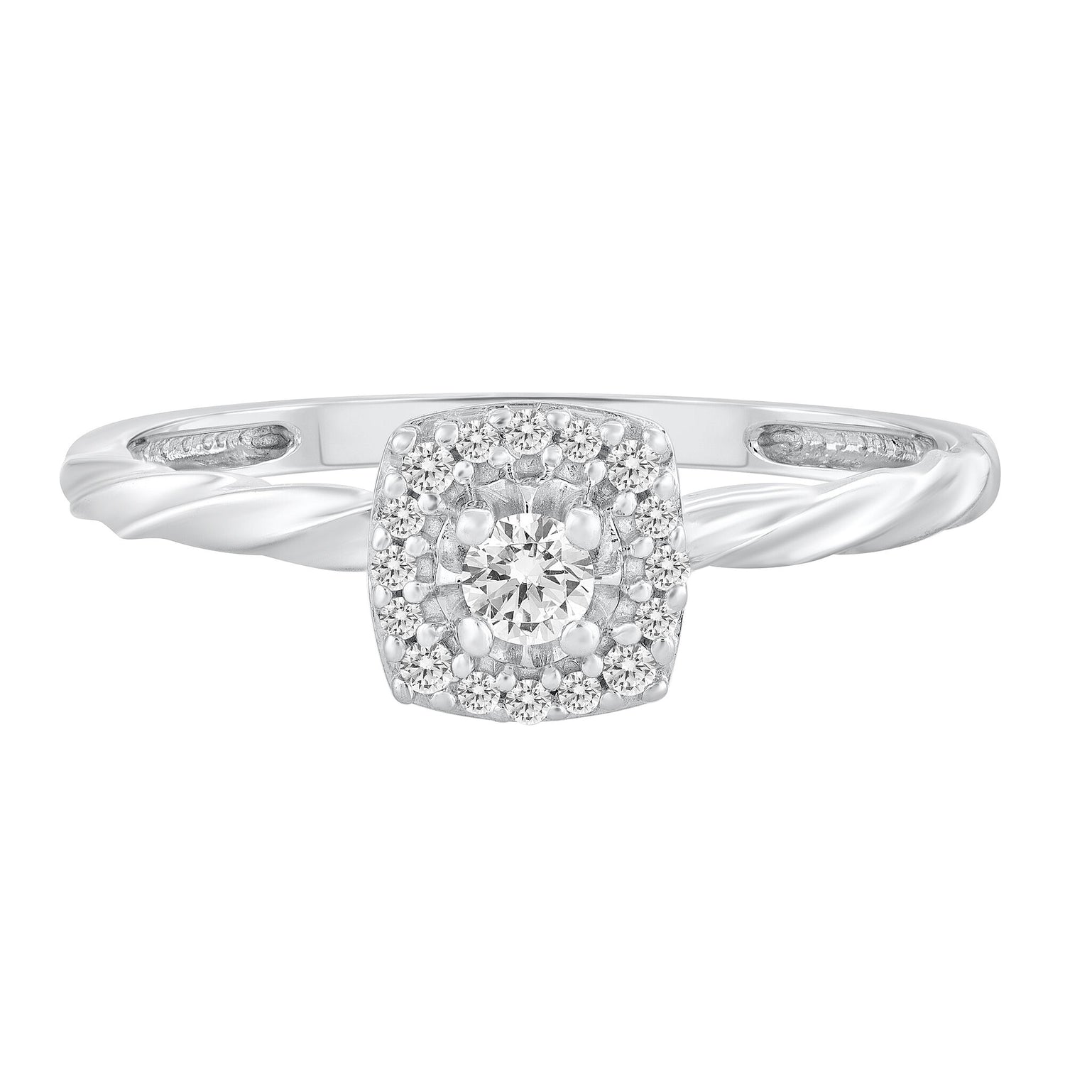 Diamond Ring in 10K White Gold (1/7 ct. tw.)