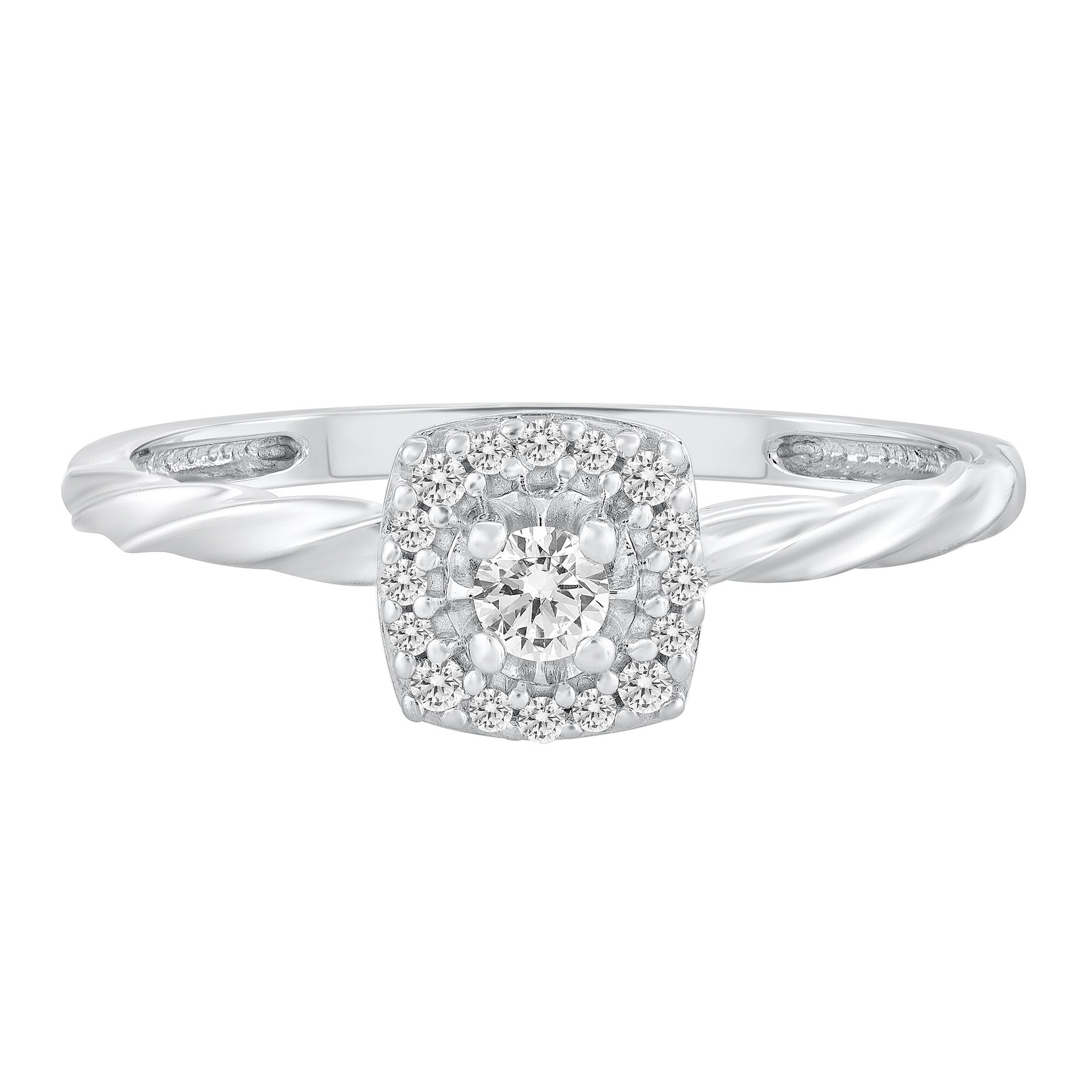 Diamond Ring in 10K White Gold (1/7 ct. tw.)