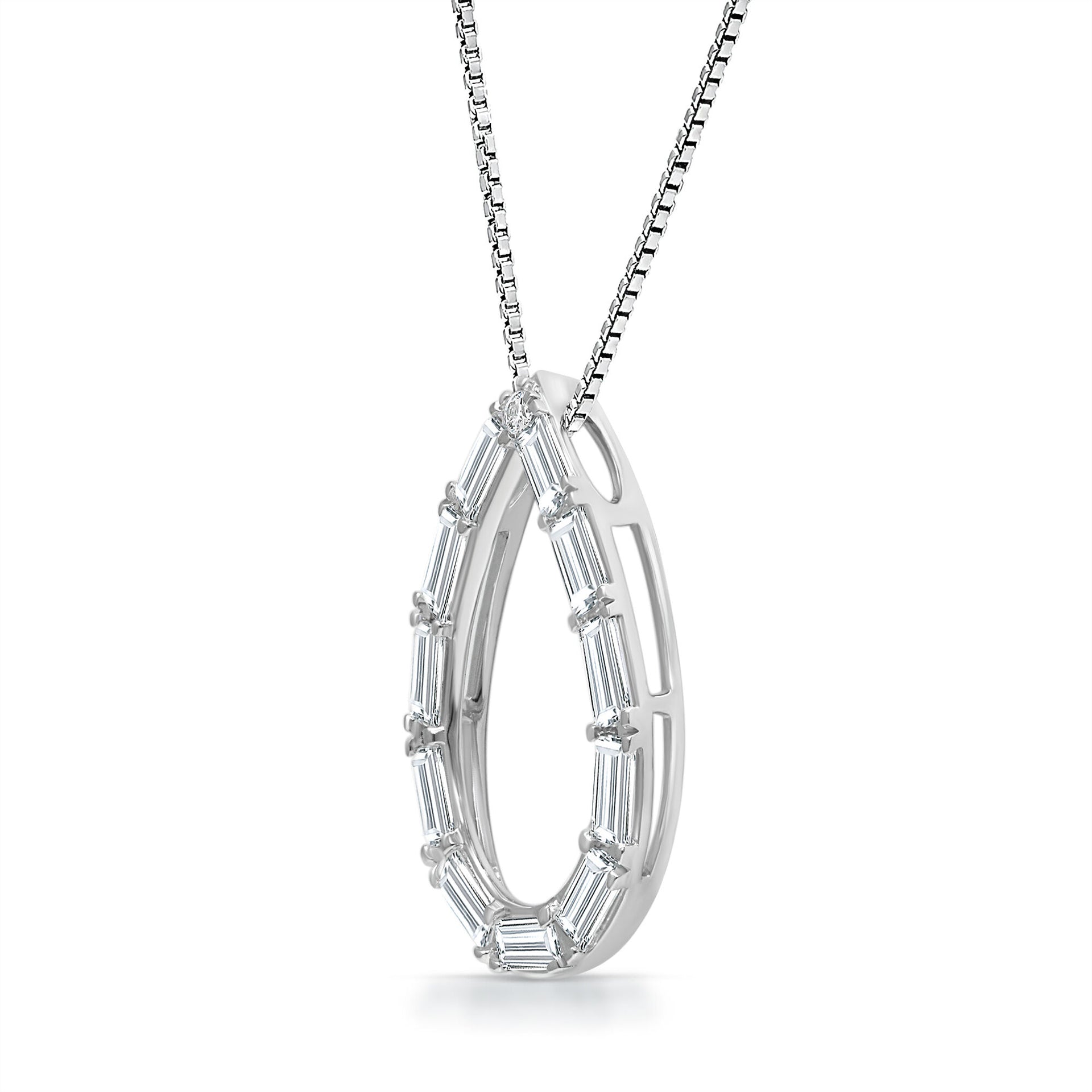 Lab Grown Diamond Pear-Shaped Pendant in 10K White Gold (1/2 ct. tw.)