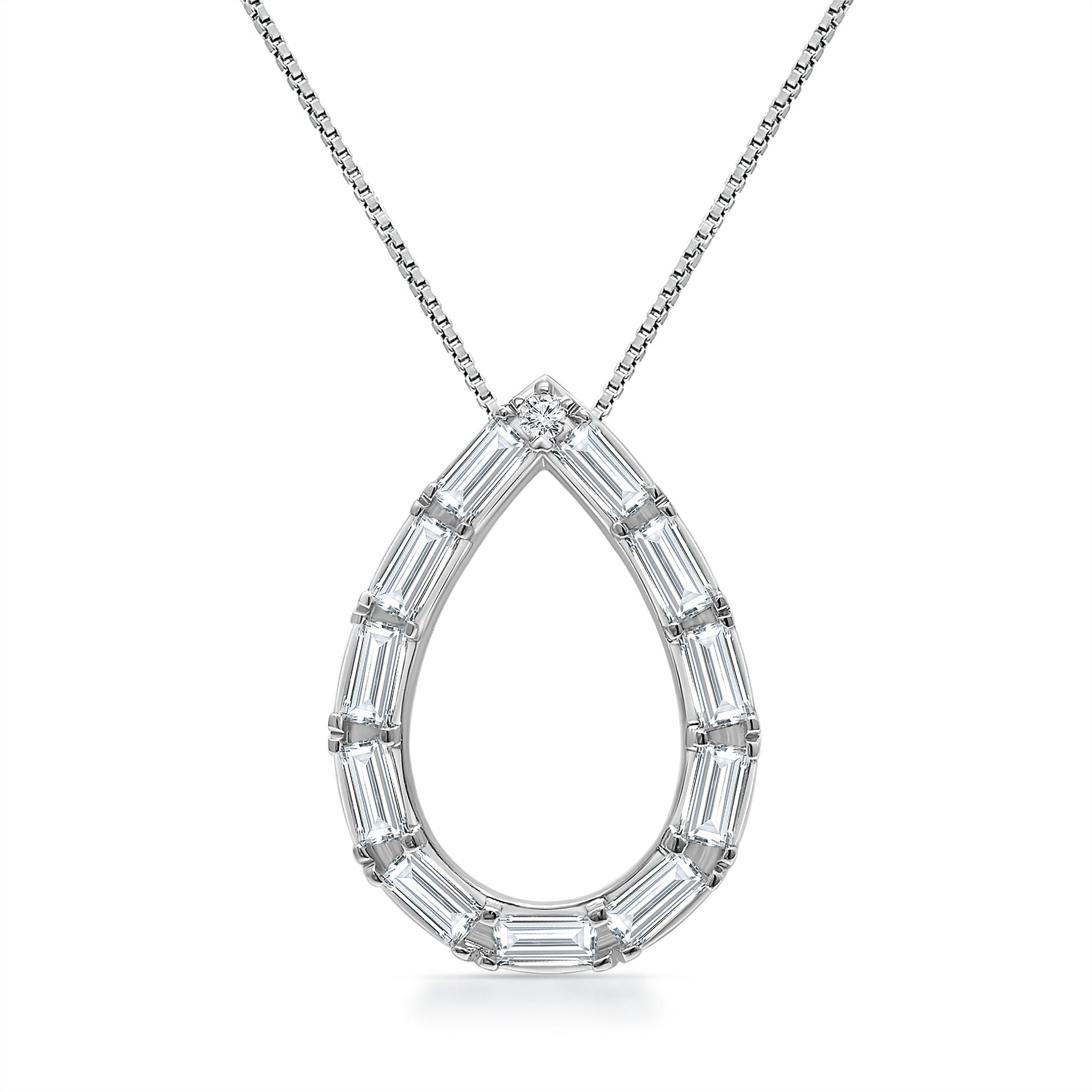 Lab Grown Diamond Pear-Shaped Pendant in 10K White Gold (1/2 ct. tw.)