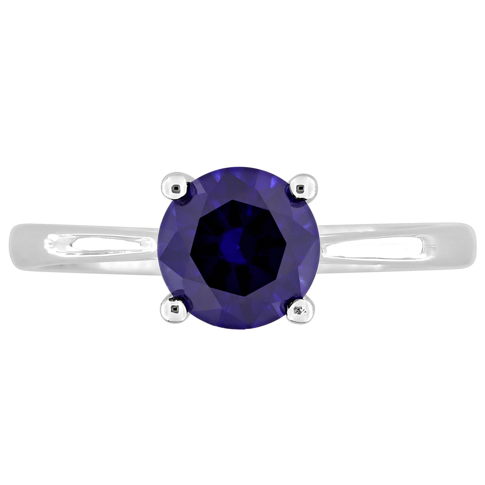 Lab-Created Blue Sapphire Ring in Sterling Silver