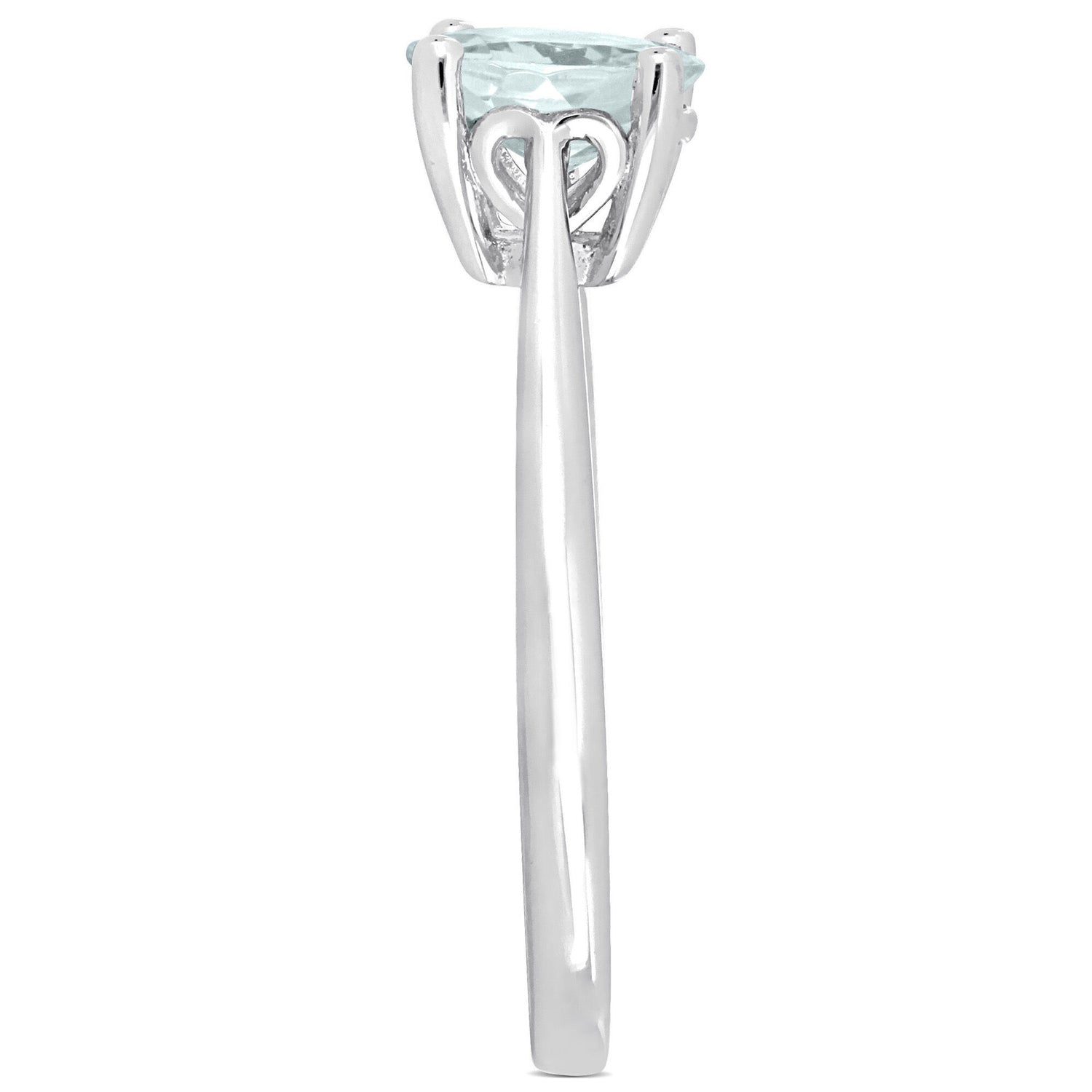 Aquamarine Ring in Sterling Silver