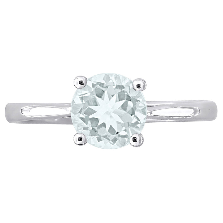 Aquamarine Ring in Sterling Silver