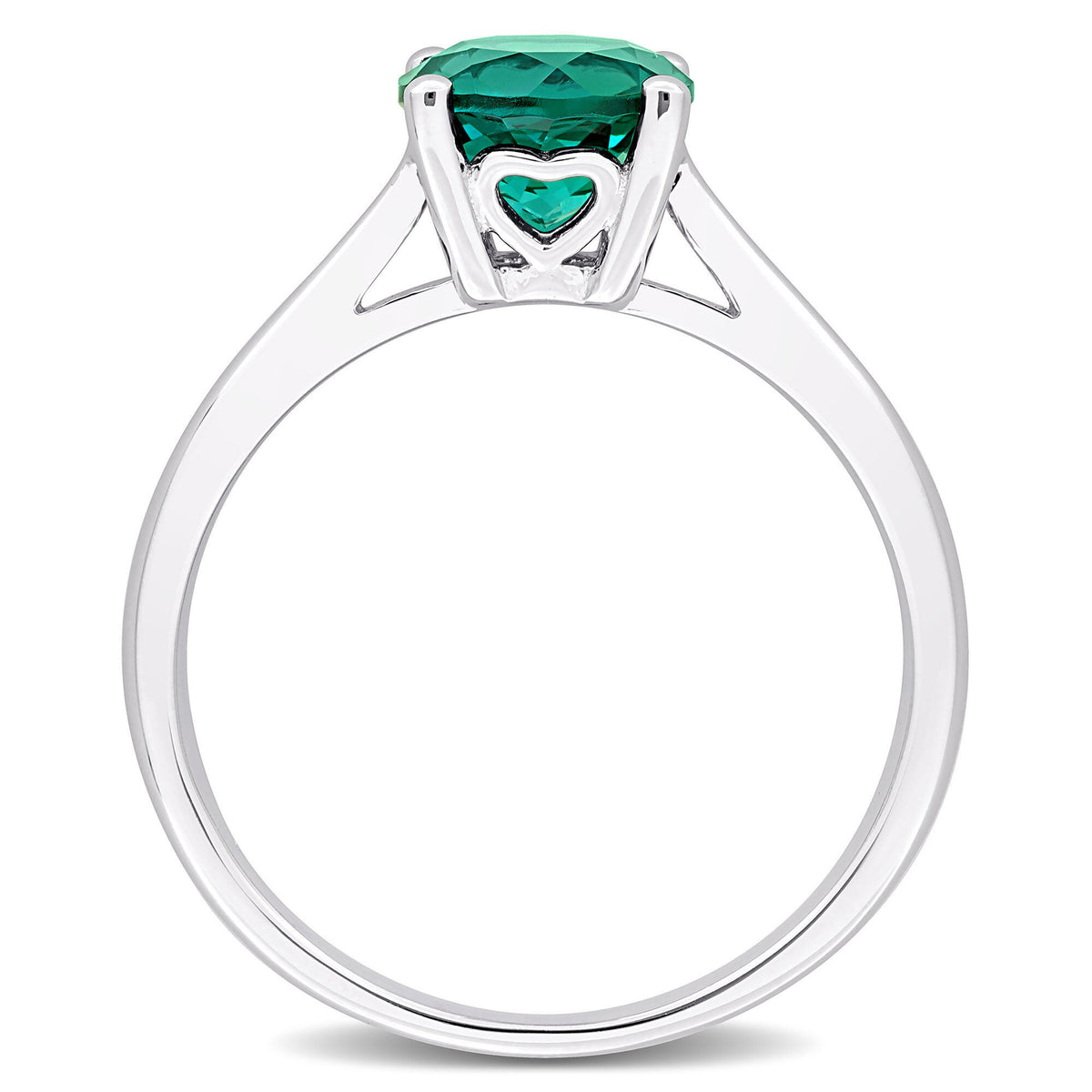 Lab-Created Emerald Ring in Sterling Silver