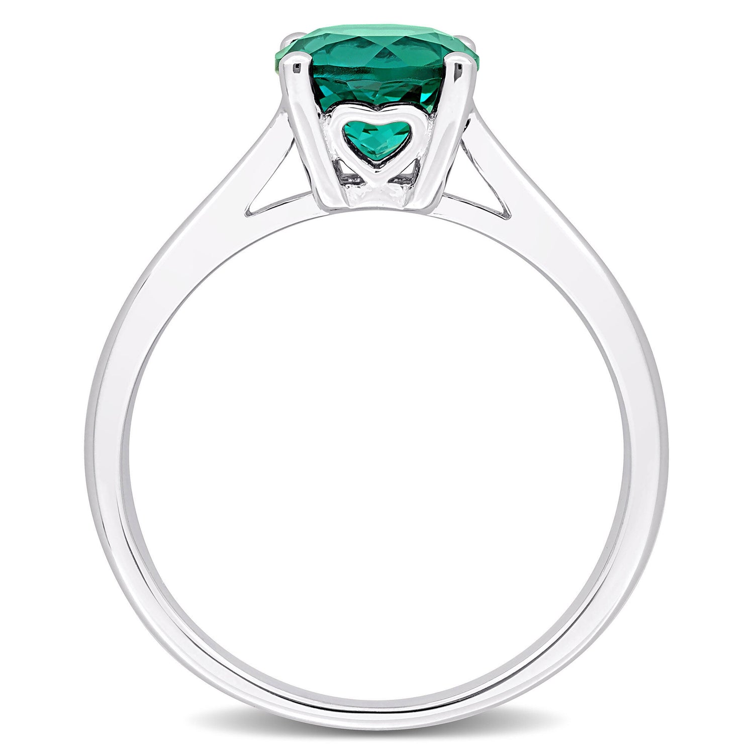 Lab-Created Emerald Ring in Sterling Silver