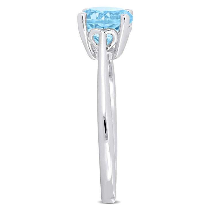 Blue Topaz Ring in Sterling Silver