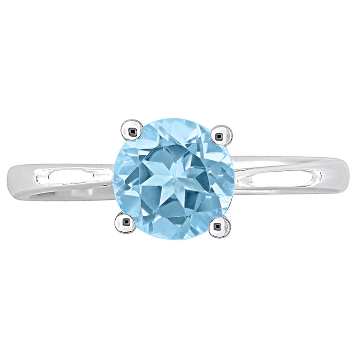 Blue Topaz Ring in Sterling Silver