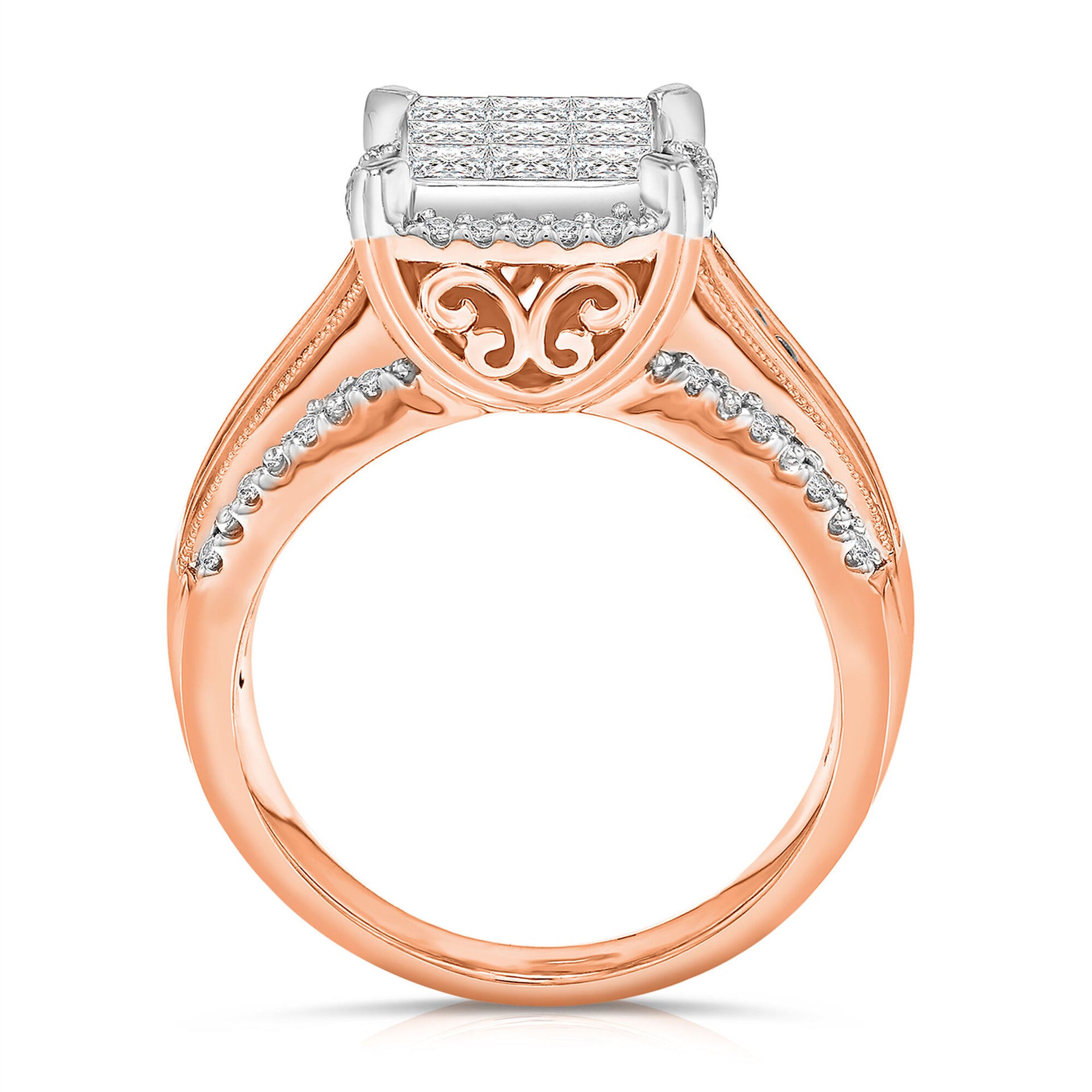 Composite Diamond Engagement Ring in 10K Rose Gold (1 ct. tw.)