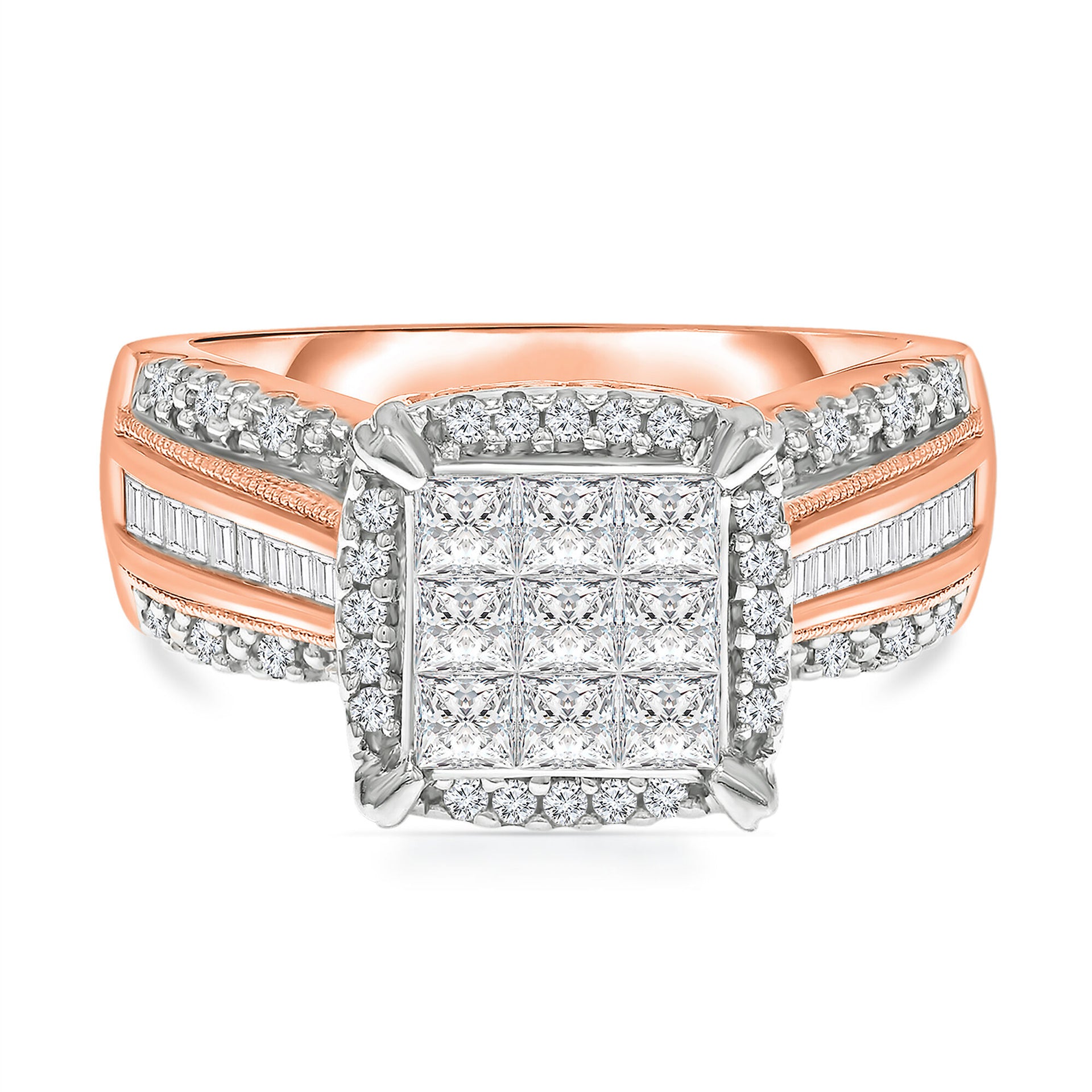 Composite Diamond Engagement Ring in 10K Rose Gold (1 ct. tw.)