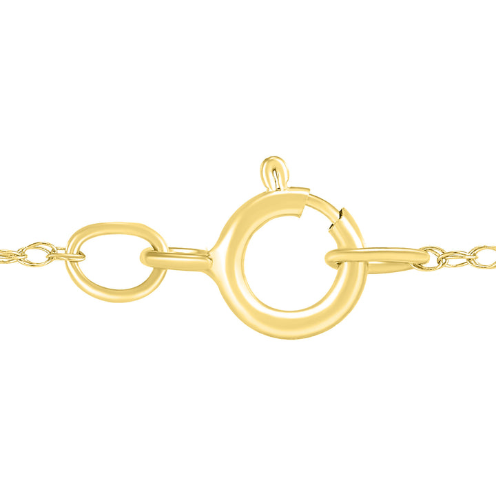 Citrine and Diamond Accent Pendant in 10K Yellow Gold