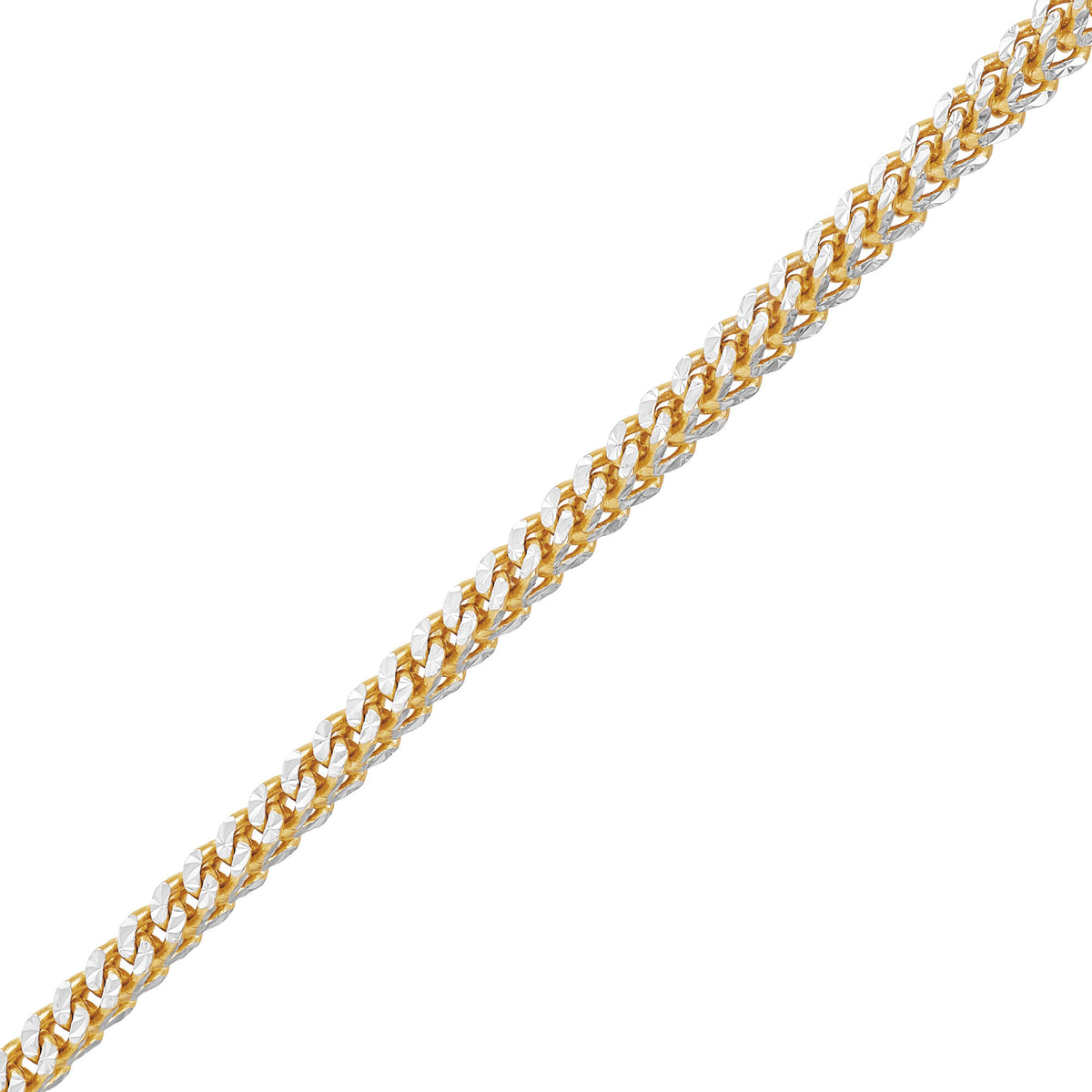 Textured Franco Chain in 14K Yellow Gold, 2.1MM, 20”