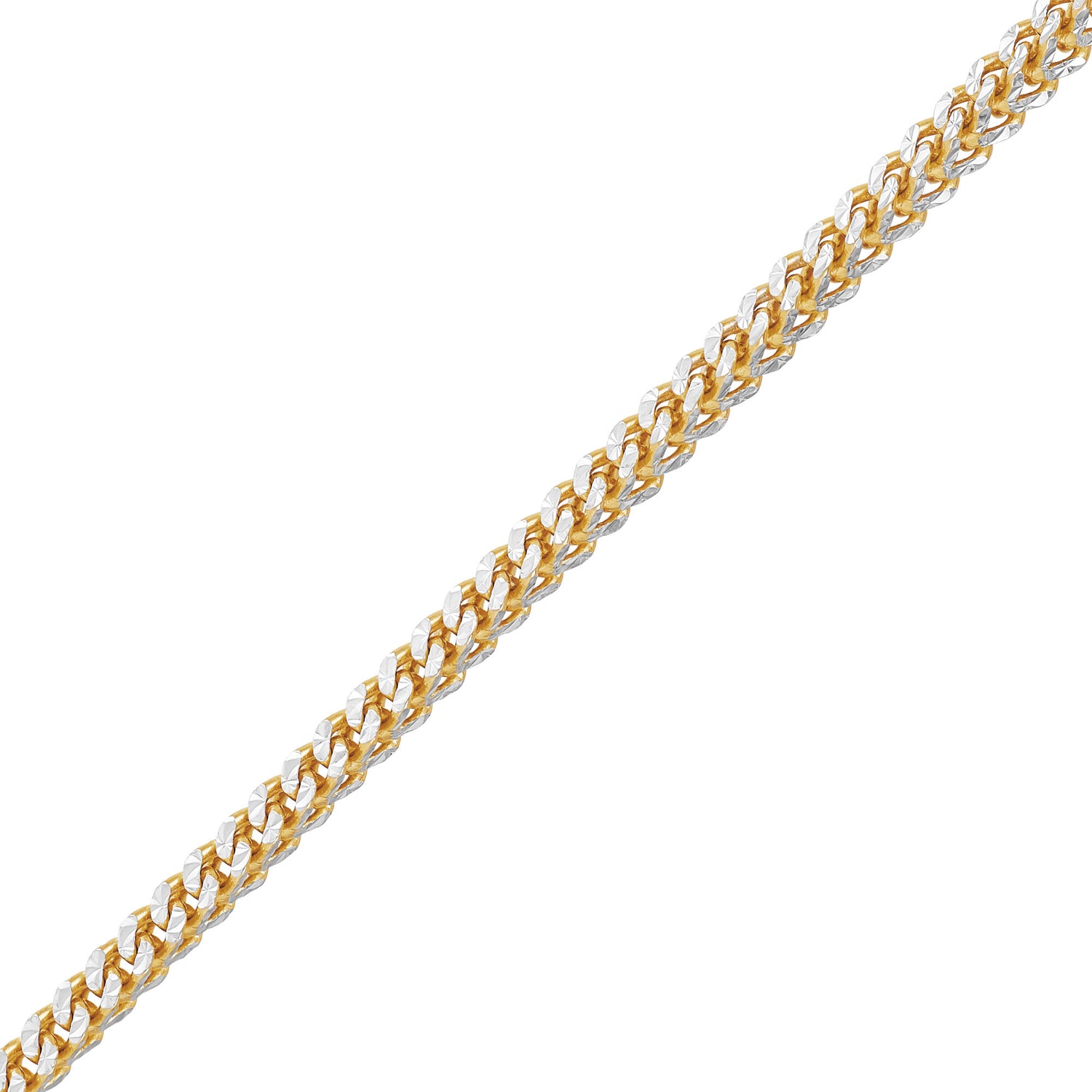 Textured Franco Chain in 14K Yellow Gold, 2.1MM, 20”